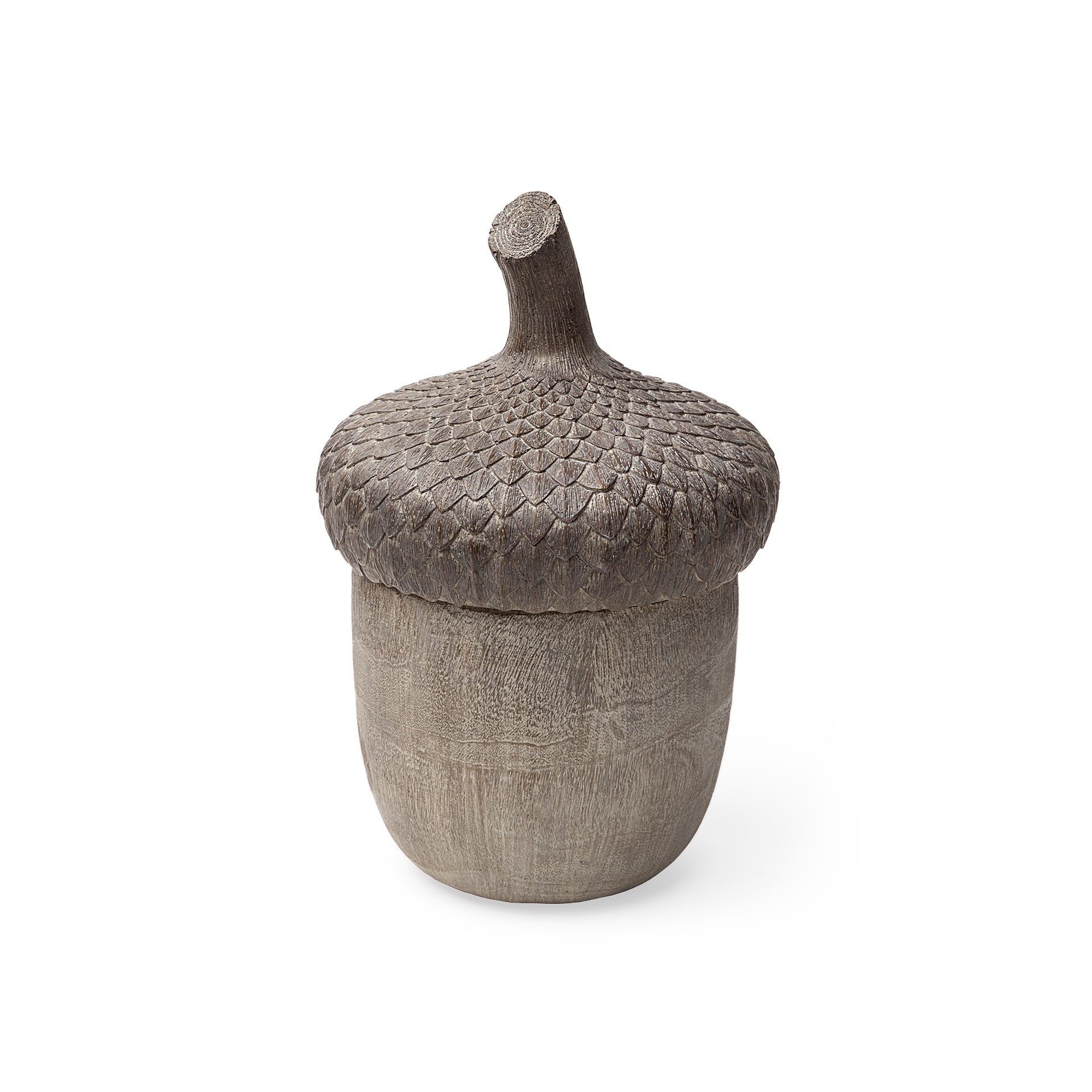 Mandor I Small Brown Resin Acorn Box