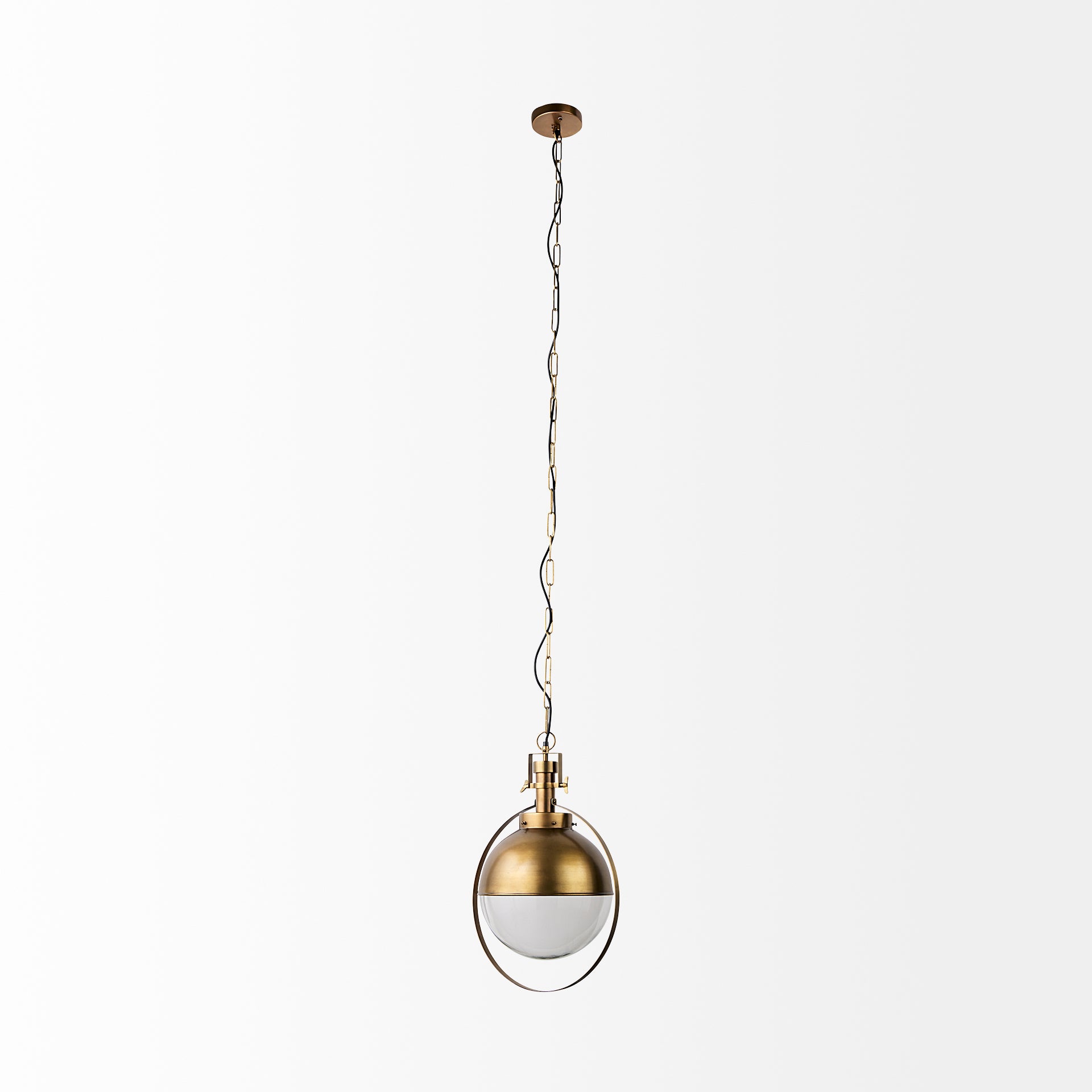 Leighton I Gold Toned Metal Spherical Pendant Light