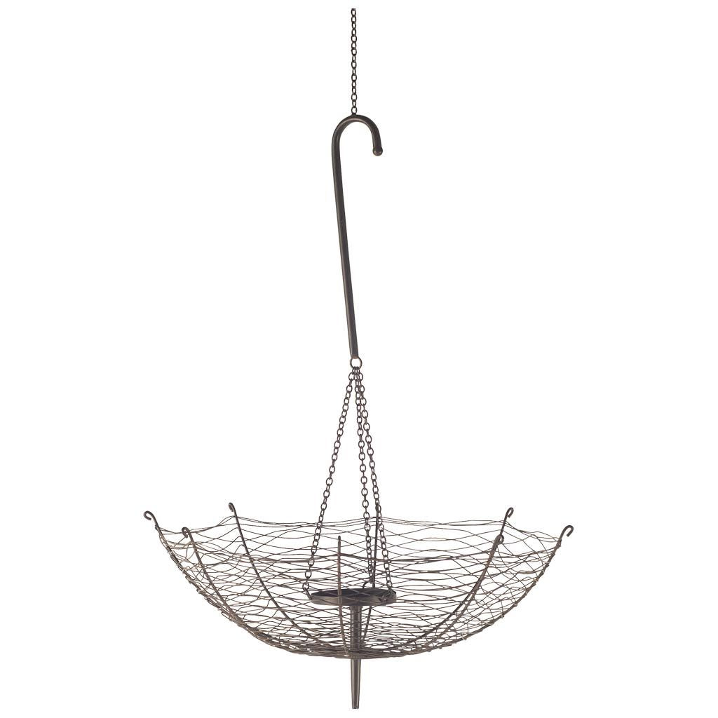 Rihanna Black Metal Umbrella Candle Holder Lantern