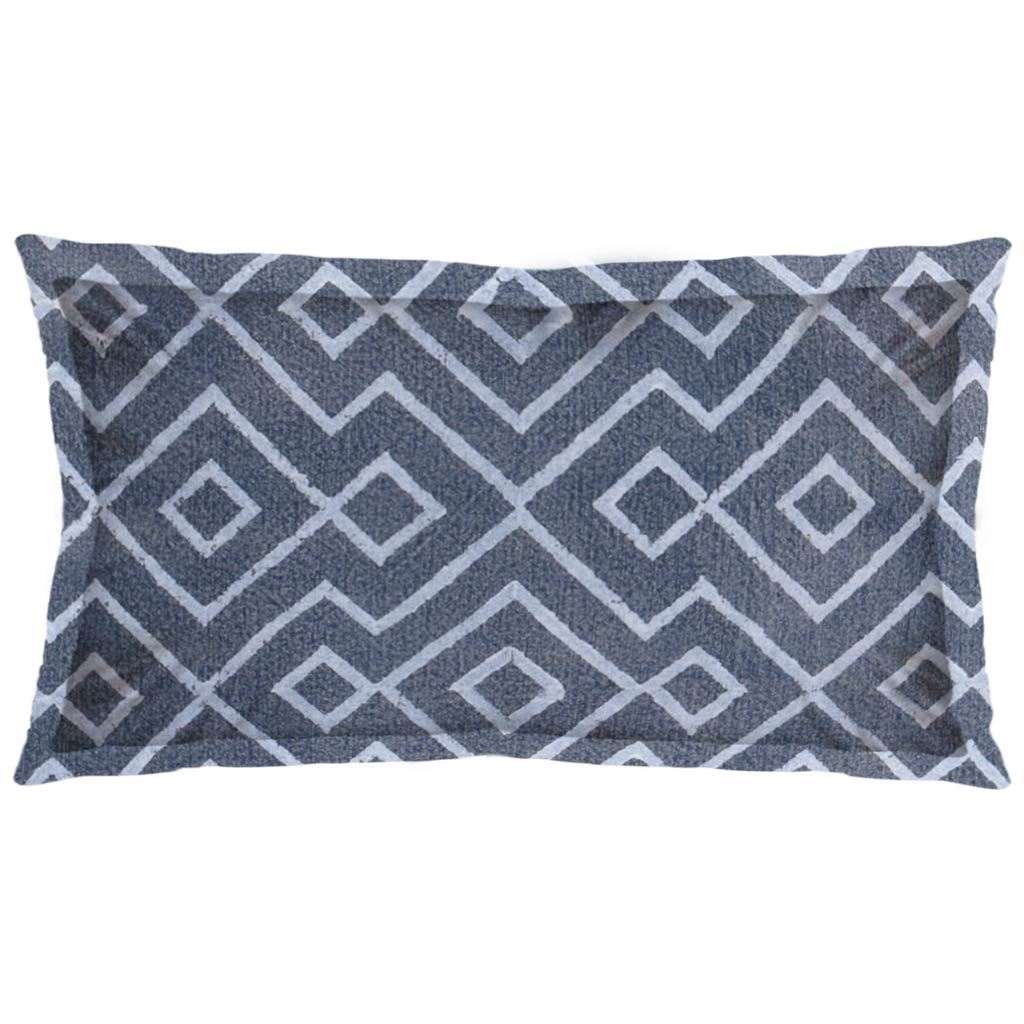 Boswell III Blue Diamond Patterned Pillow Cover