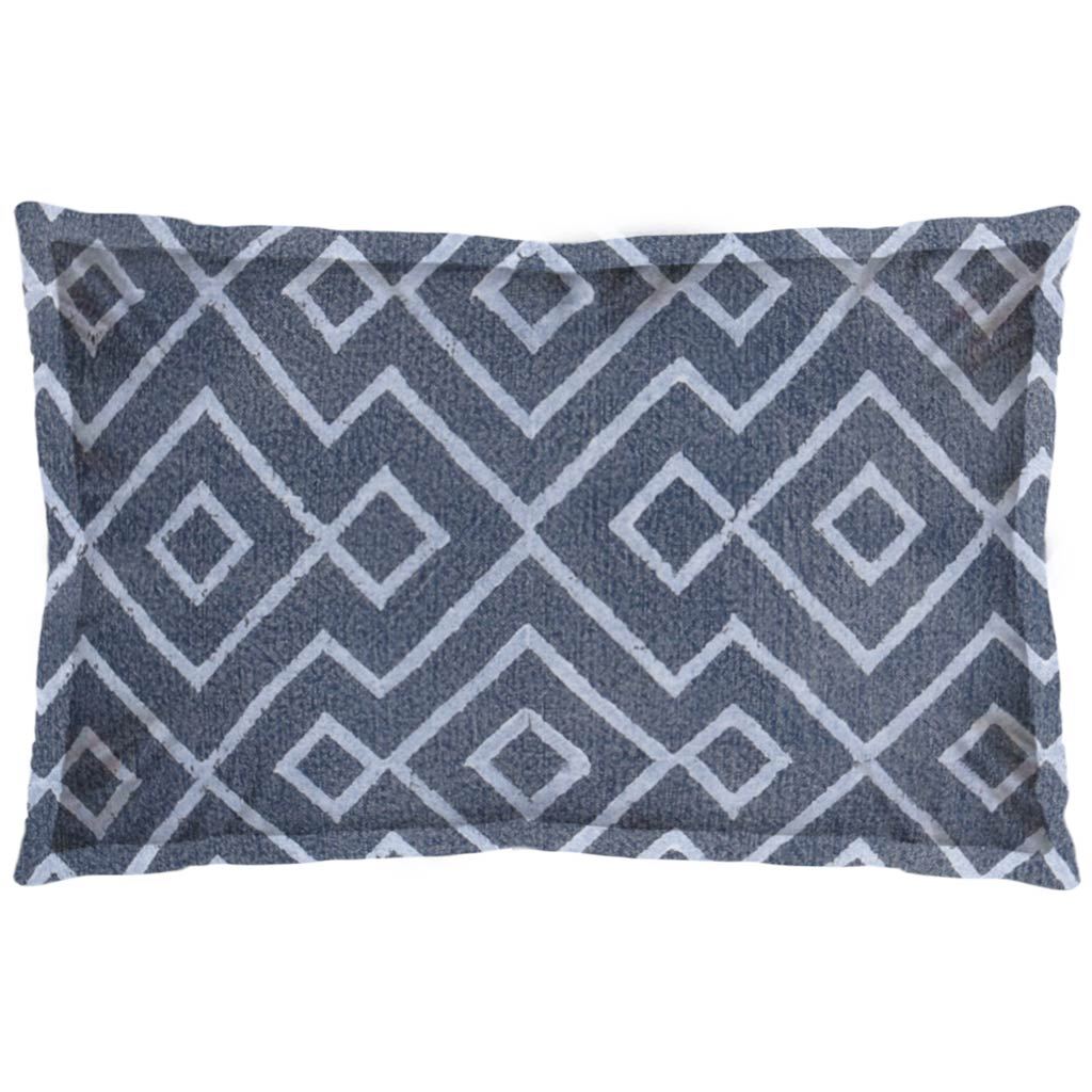 Boswell III Blue Diamond Patterned Pillow Cover