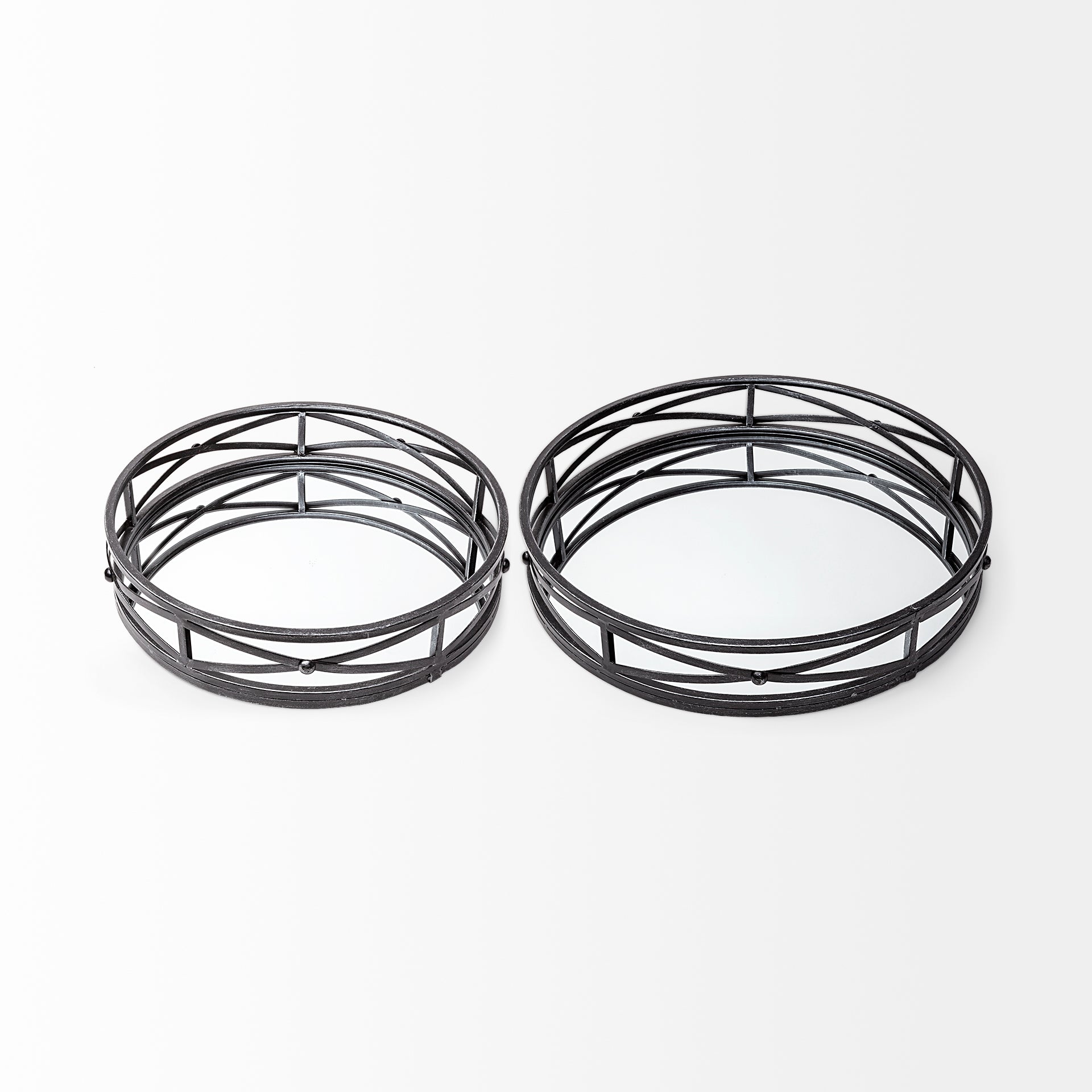 Piers Black Metal Mirrored Round Trays - Set of 2 Trays & Containers Mercana , Black Friday Sale Mercana Furniture Sale, Old Bones Co, Mid Century Furniture Sale, Four Hands Furniture, Black Friday Sale Piers Black Metal Mirrored Round Trays - Set of 2,Gus Sale, Perigold Piers Black Metal Mirrored Round Trays - Set of 2 Trays & Containers Black Friday Sale , Perigold Sale Piers Black Metal Mirrored Round Trays - Set of 2,Piers Black Metal Mirrored Round Trays - Set of 2 Lulu and Georgia, Burke Decor Sale Pi