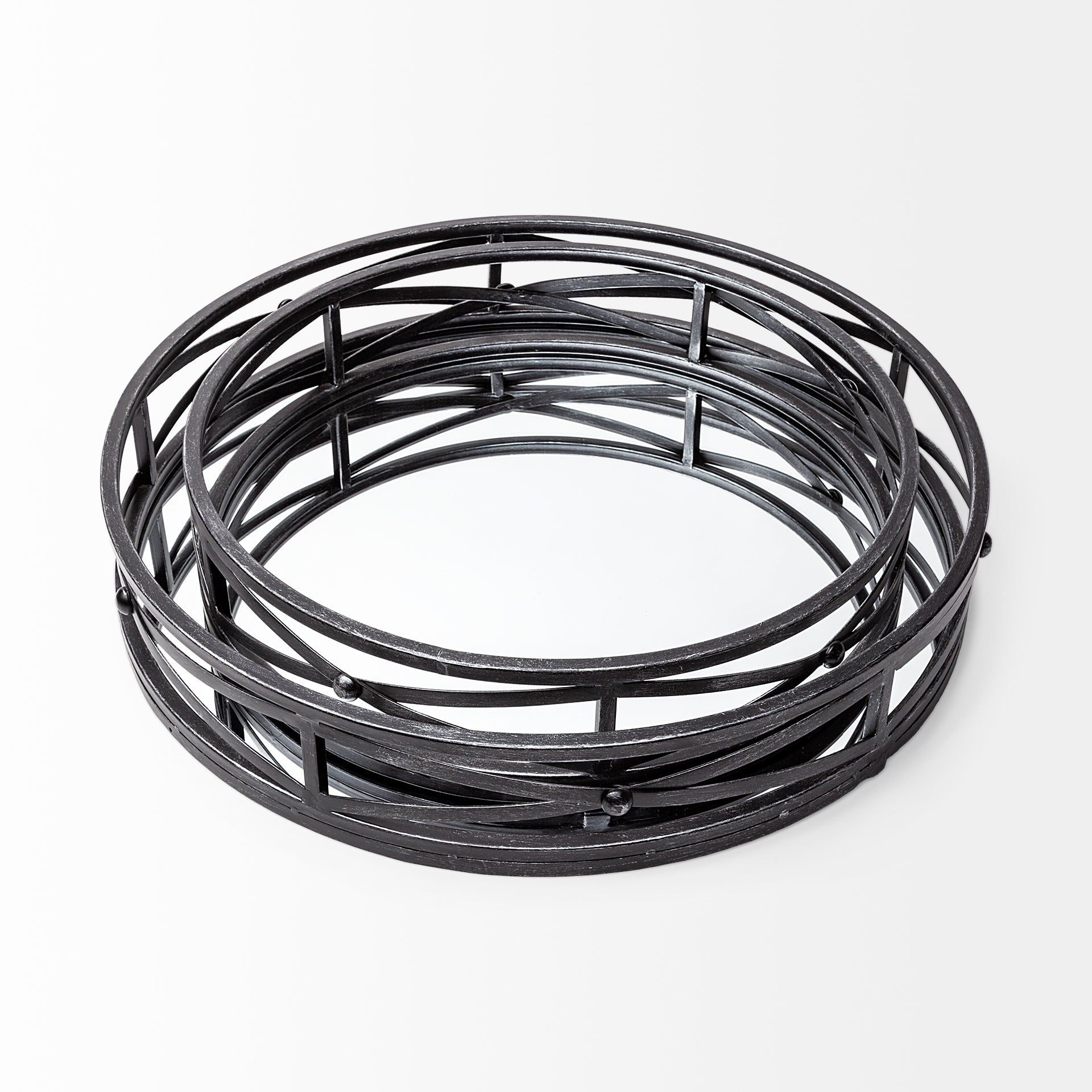 Piers Black Metal Mirrored Round Trays - Set of 2 Trays & Containers Mercana , Black Friday Sale Mercana Furniture Sale, Old Bones Co, Mid Century Furniture Sale, Four Hands Furniture, Black Friday Sale Piers Black Metal Mirrored Round Trays - Set of 2,Gus Sale, Perigold Piers Black Metal Mirrored Round Trays - Set of 2 Trays & Containers Black Friday Sale , Perigold Sale Piers Black Metal Mirrored Round Trays - Set of 2,Piers Black Metal Mirrored Round Trays - Set of 2 Lulu and Georgia, Burke Decor Sale Pi