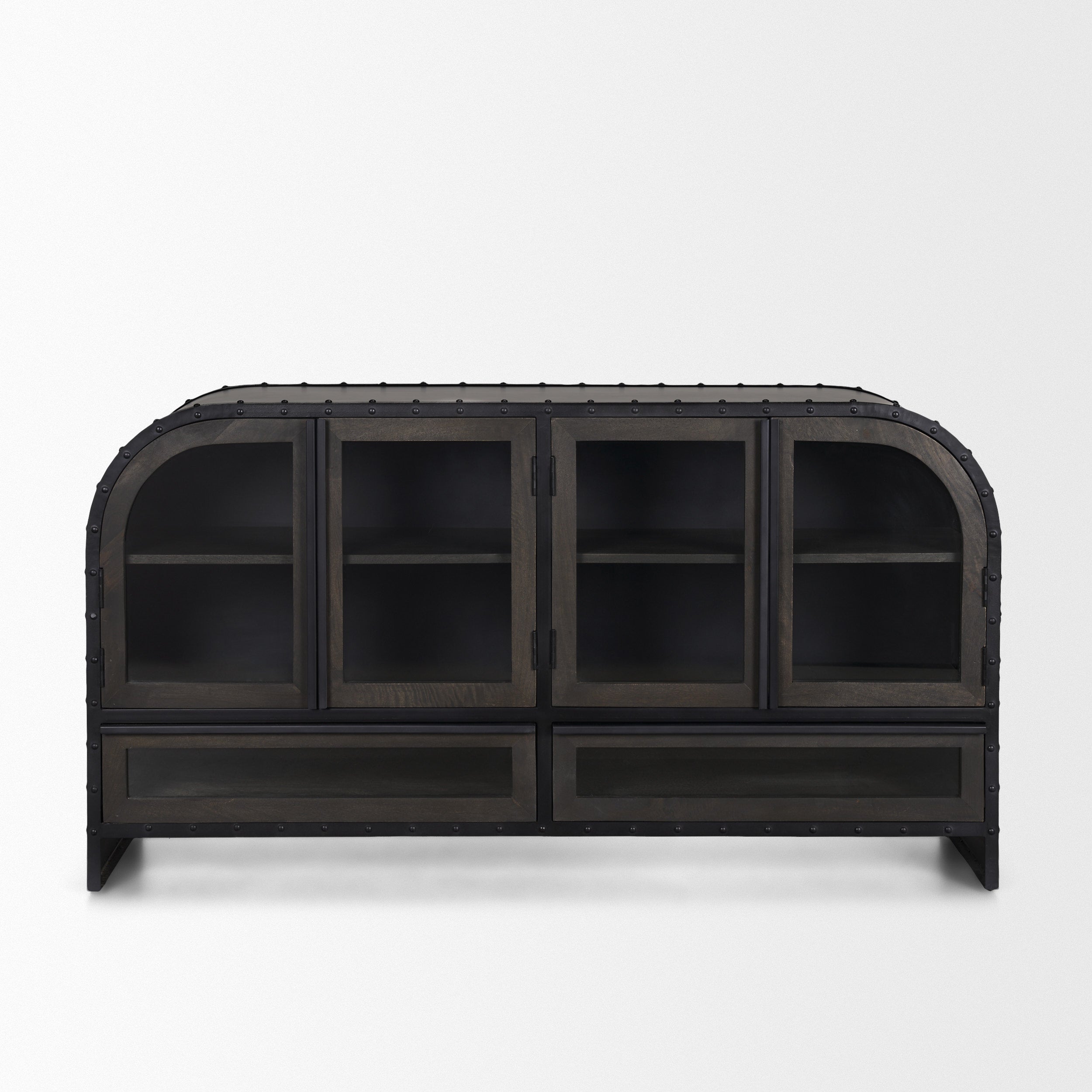 Gehry I Black Metal Frame with Wood Accent 4-Cabinet Door 2-Drawer Sideboard Credenzas & Sideboards Mercana , Black Friday Sale Mercana Furniture Sale, Old Bones Co, Mid Century Furniture Sale, Four Hands Furniture, Black Friday Sale Gehry I Black Metal Frame with Wood Accent 4-Cabinet Door 2-Drawer Sideboard,Gus Sale, Perigold Gehry I Black Metal Frame with Wood Accent 4-Cabinet Door 2-Drawer Sideboard Credenzas & Sideboards Black Friday Sale , Perigold Sale Gehry I Black Metal Frame with Wood Accent 4-Cab