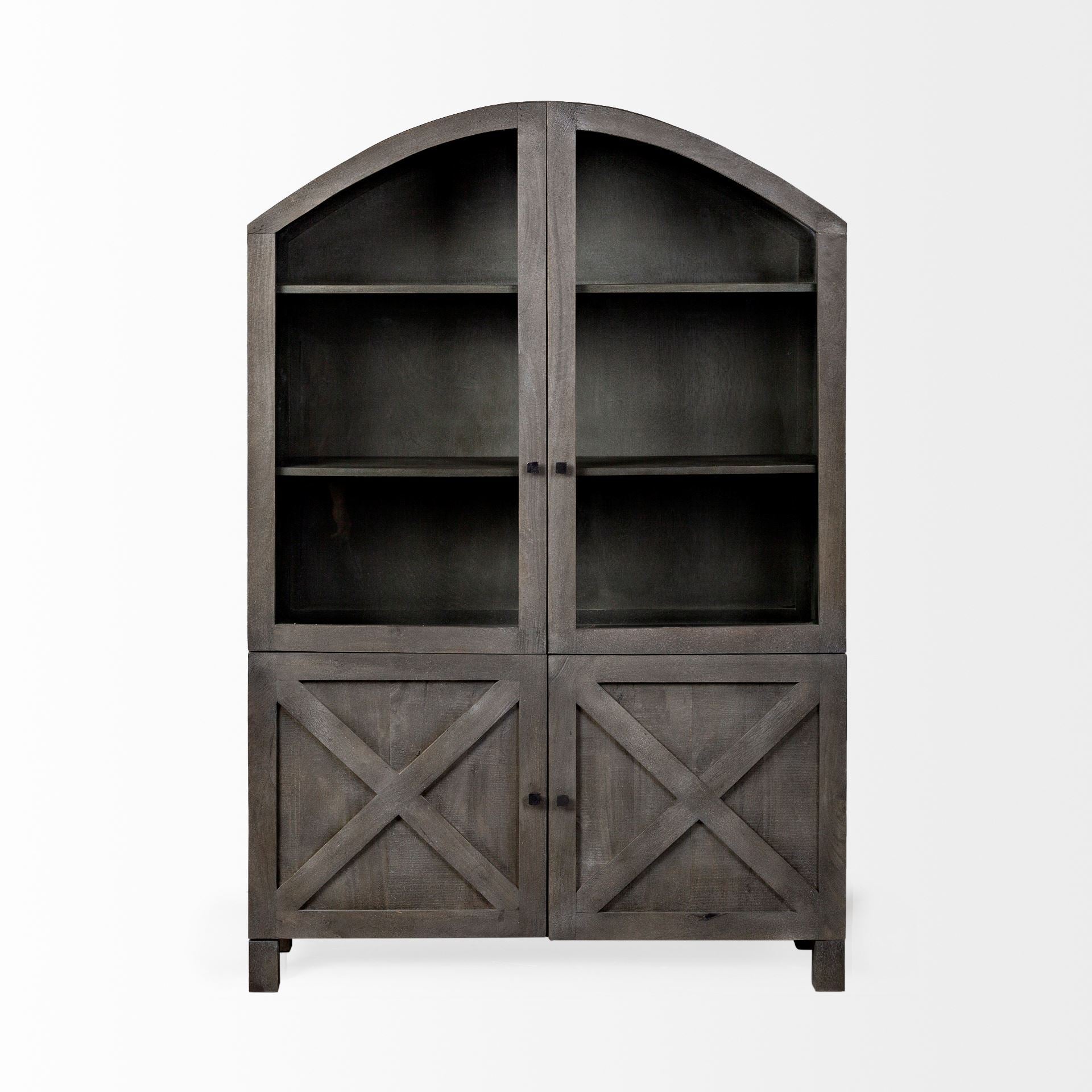 Barrett Gray Solid Wood Display Cabinet