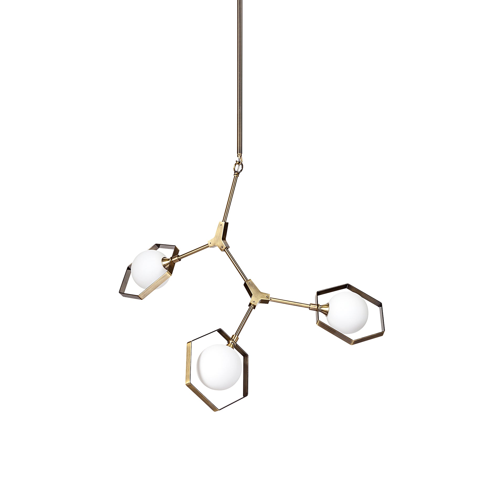 Desousa Metal Multi-Arm Three Light Chandelier