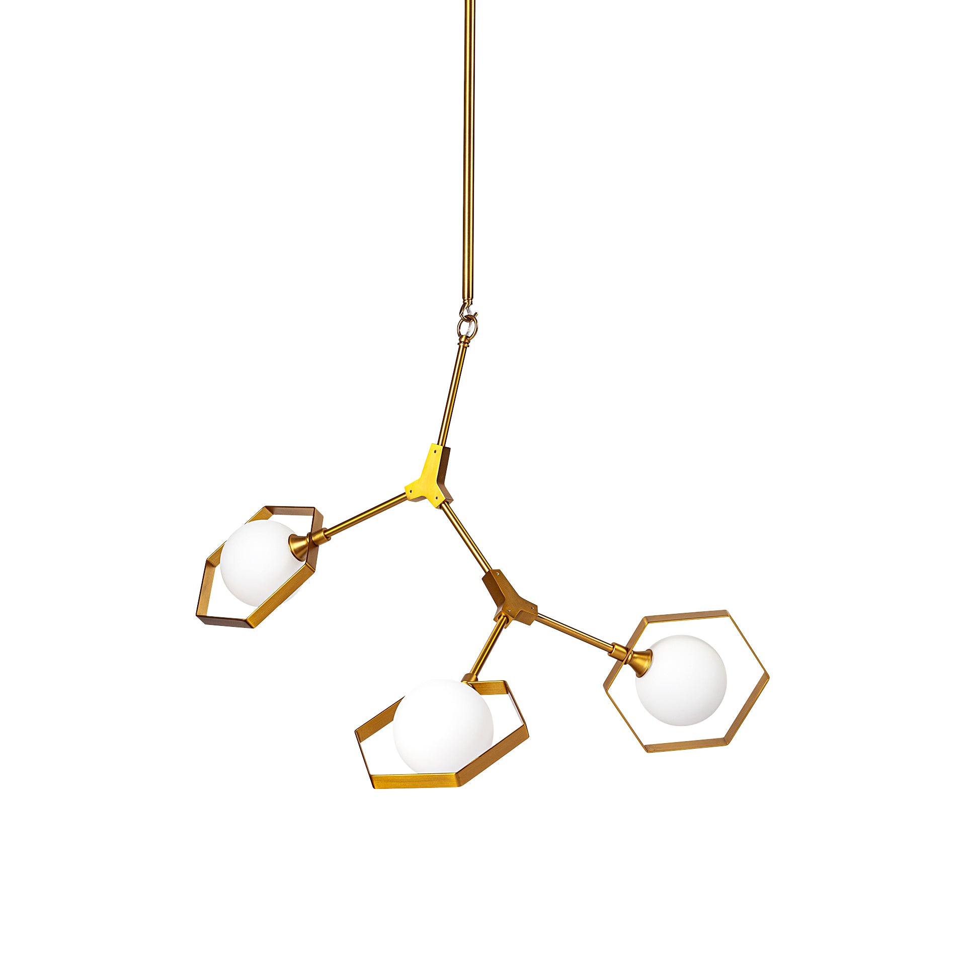Desousa Metal Multi-Arm Three Light Chandelier