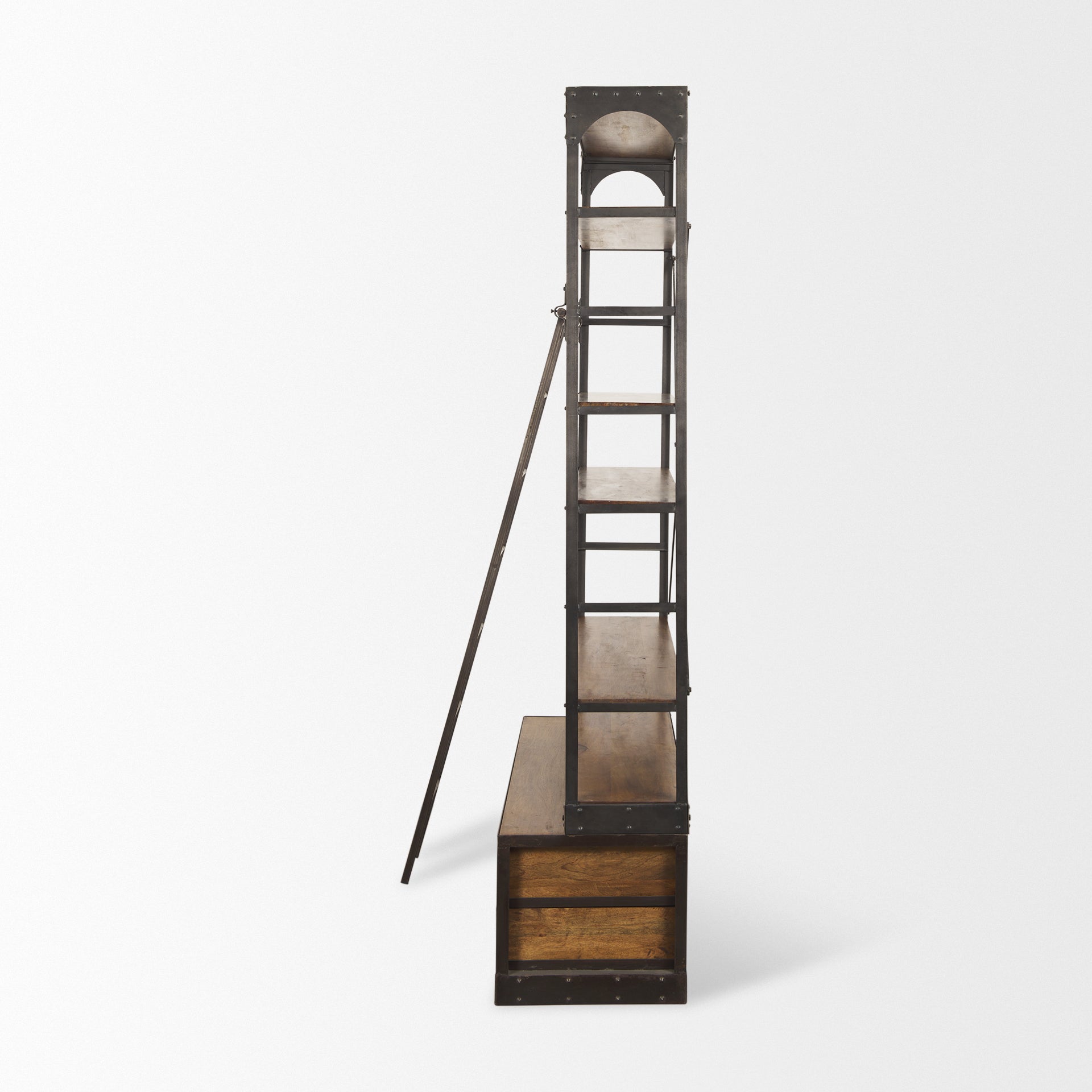 Brodie II Medium Brown Wood Black Ladder 4-Shelf Shelving Unit Bookcases & Shelves Mercana , Black Friday Sale Mercana Furniture Sale, Old Bones Co, Mid Century Furniture Sale, Four Hands Furniture, Black Friday Sale Brodie II Medium Brown Wood Black Ladder 4-Shelf Shelving Unit,Gus Sale, Perigold Brodie II Medium Brown Wood Black Ladder 4-Shelf Shelving Unit Bookcases & Shelves Black Friday Sale , Perigold Sale Brodie II Medium Brown Wood Black Ladder 4-Shelf Shelving Unit,Brodie II Medium Brown Wood Black