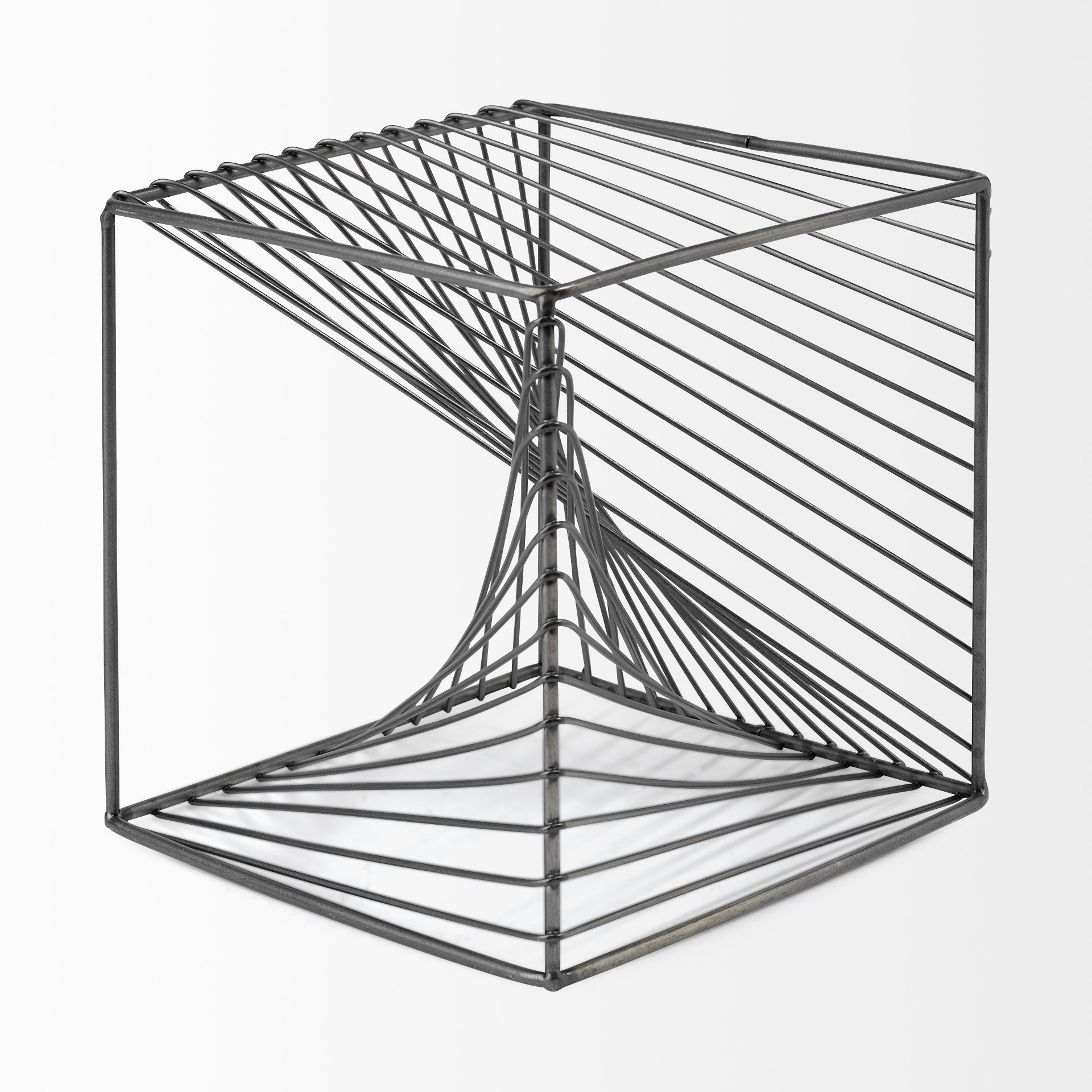Rochon Gray Metal Decorative Cube