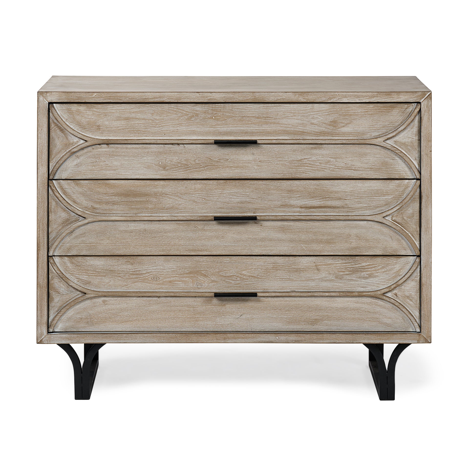 Giselle I Light Brown Fir Veneer 3 Drawer Accent Cabinet