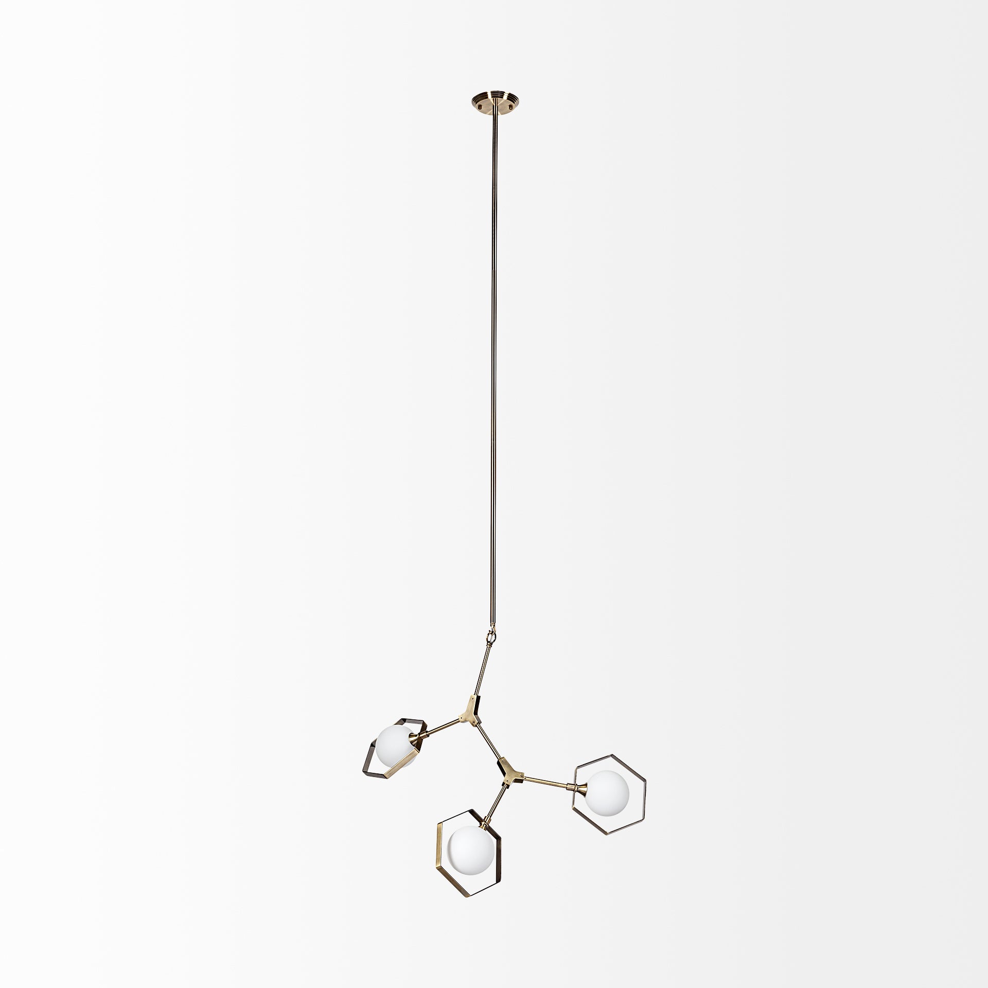 Desousa Metal Multi-Arm Three Light Chandelier