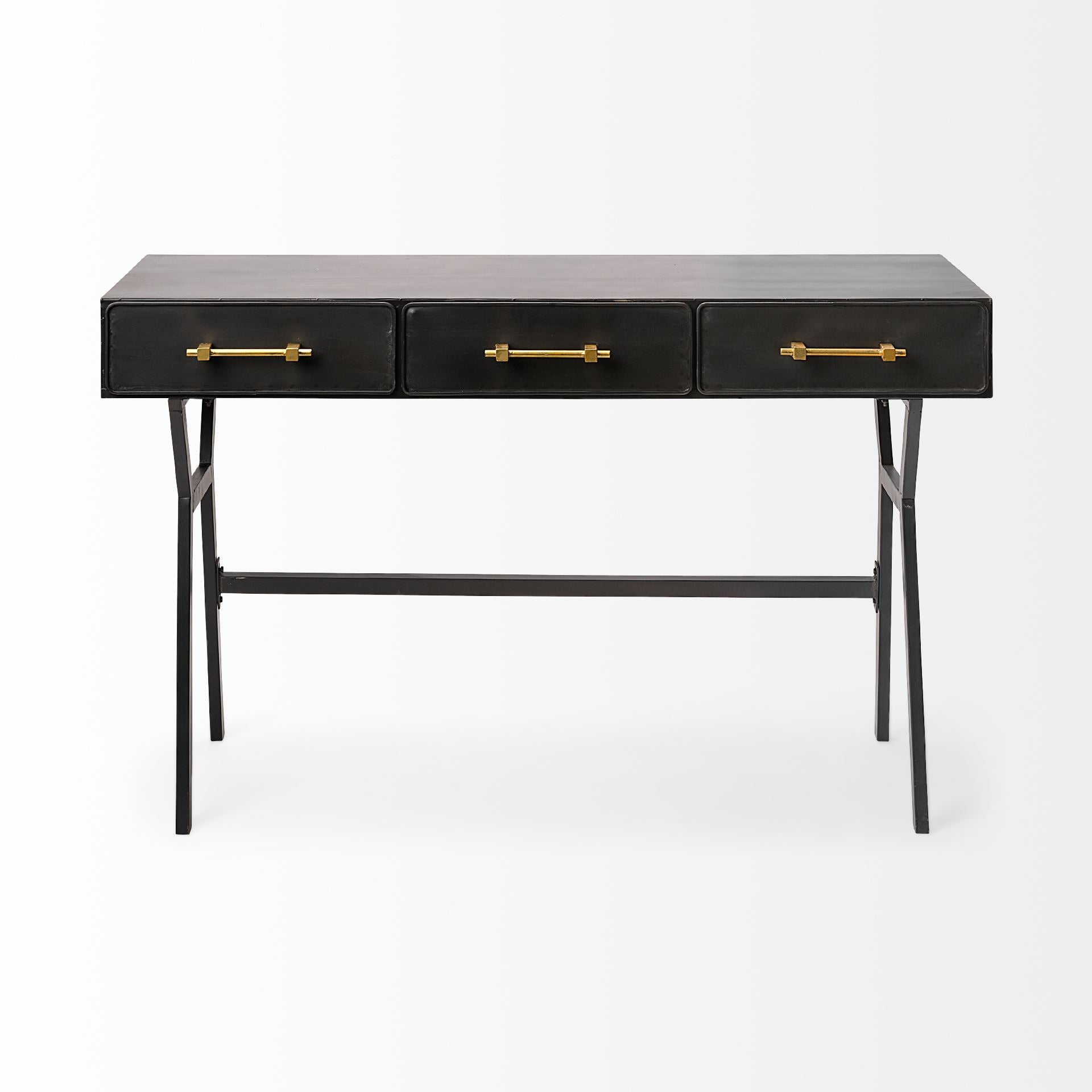 Vince Black Metal with Gold Accents 3-Drawer Office Desk Desks Mercana , Black Friday Sale Mercana Furniture Sale, Old Bones Co, Mid Century Furniture Sale, Four Hands Furniture, Black Friday Sale Vince Black Metal with Gold Accents 3-Drawer Office Desk,Gus Sale, Perigold Vince Black Metal with Gold Accents 3-Drawer Office Desk Desks Black Friday Sale , Perigold Sale Vince Black Metal with Gold Accents 3-Drawer Office Desk,Vince Black Metal with Gold Accents 3-Drawer Office Desk Lulu and Georgia, Burke Deco