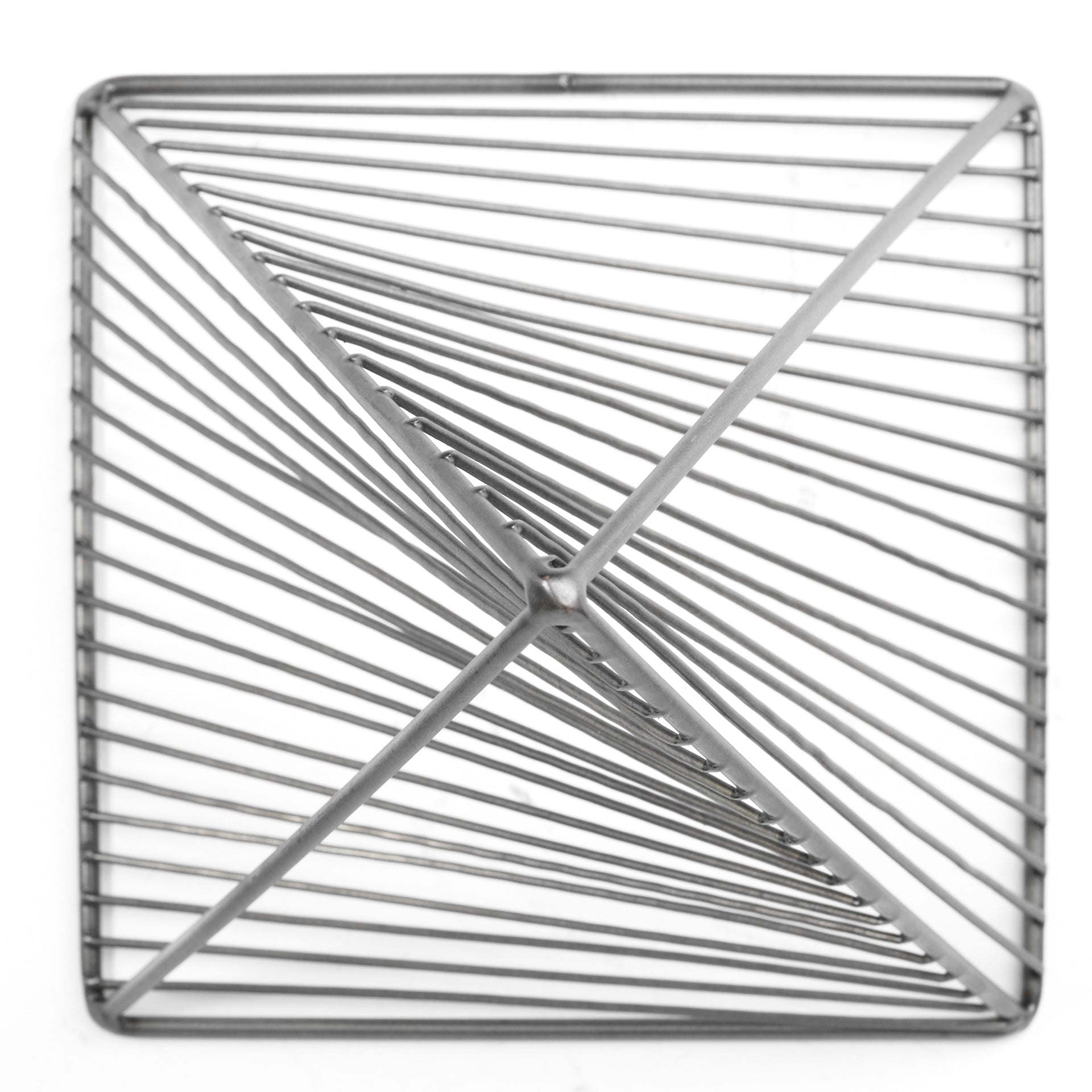 Risley Gray Metal Triangular Decorative Object