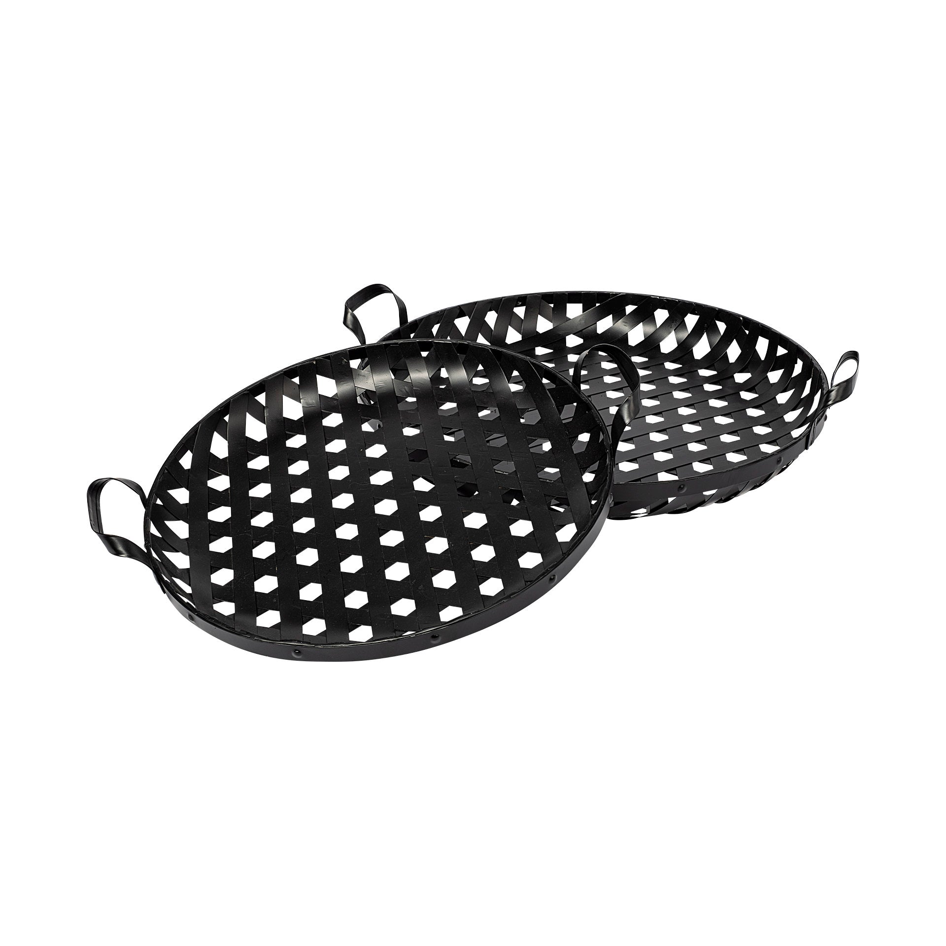 Lito Black Woven Metal Round Serving Trays - Set of 2 Trays & Containers Mercana , Black Friday Sale Mercana Furniture Sale, Old Bones Co, Mid Century Furniture Sale, Four Hands Furniture, Black Friday Sale Lito Black Woven Metal Round Serving Trays - Set of 2,Gus Sale, Perigold Lito Black Woven Metal Round Serving Trays - Set of 2 Trays & Containers Black Friday Sale , Perigold Sale Lito Black Woven Metal Round Serving Trays - Set of 2,Lito Black Woven Metal Round Serving Trays - Set of 2 Lulu and Georgia,