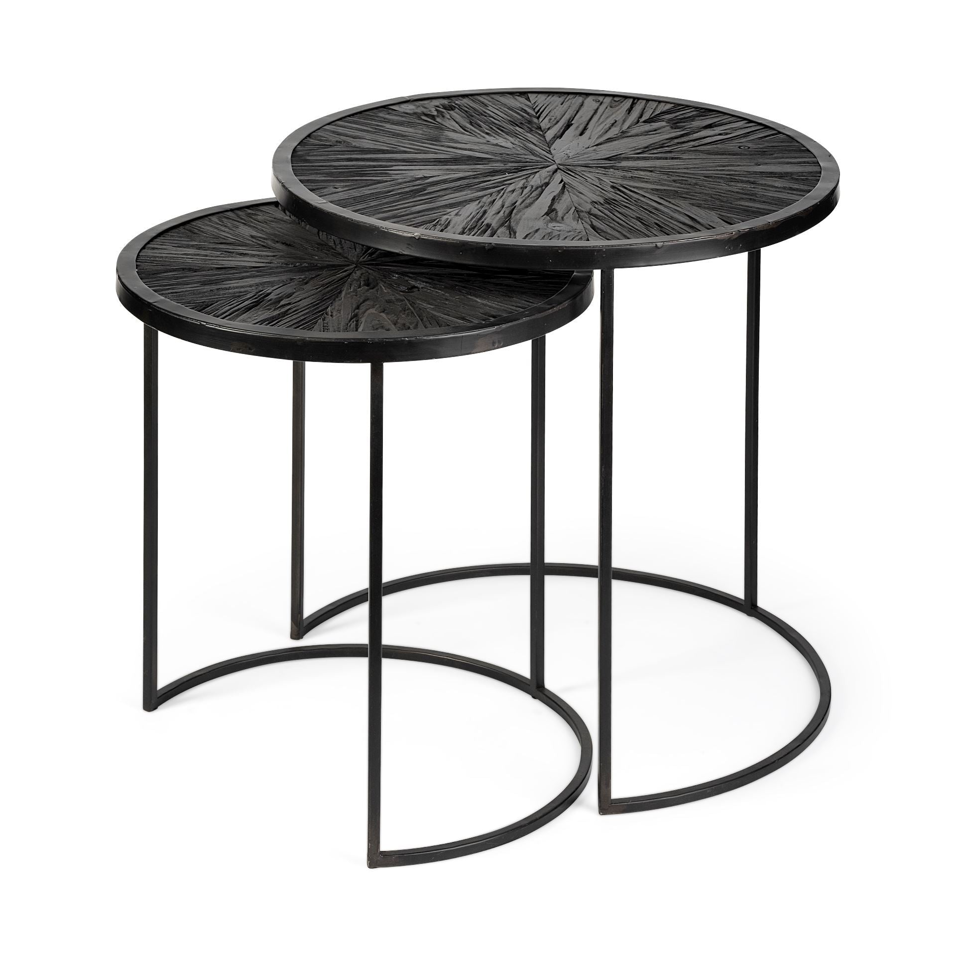 Chakra Round Dark Wood Top Black Frame Accent Tables - Set of 2 Side & End Tables Mercana , Black Friday Sale Mercana Furniture Sale, Old Bones Co, Mid Century Furniture Sale, Four Hands Furniture, Black Friday Sale Chakra Round Dark Wood Top Black Frame Accent Tables - Set of 2,Gus Sale, Perigold Chakra Round Dark Wood Top Black Frame Accent Tables - Set of 2 Side & End Tables Black Friday Sale , Perigold Sale Chakra Round Dark Wood Top Black Frame Accent Tables - Set of 2,Chakra Round Dark Wood Top Black