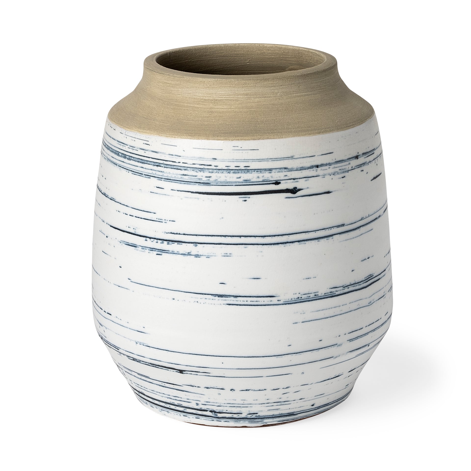 Sonnett White with Blue Ceramic Vase