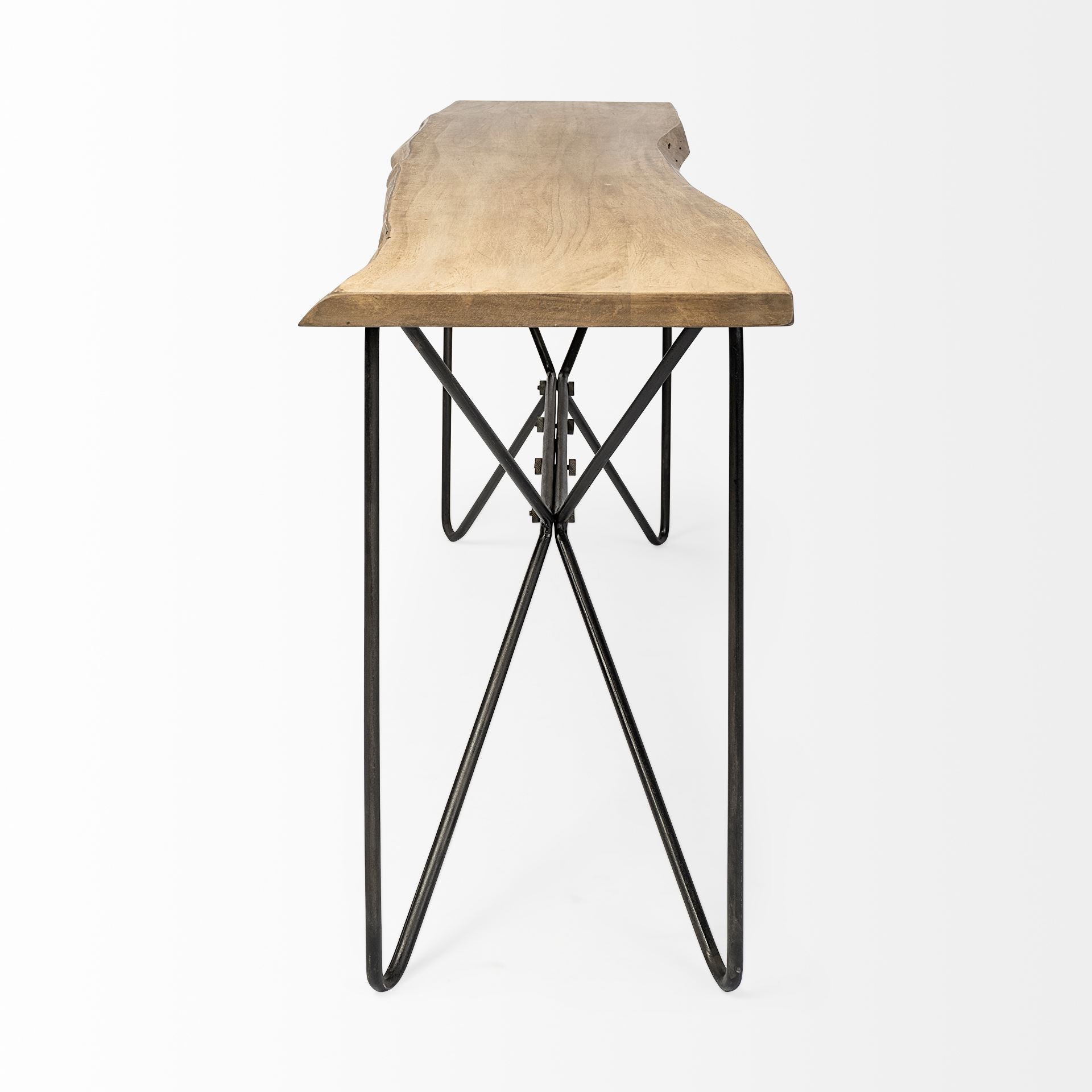Papillion I Wood and Iron Console Table
