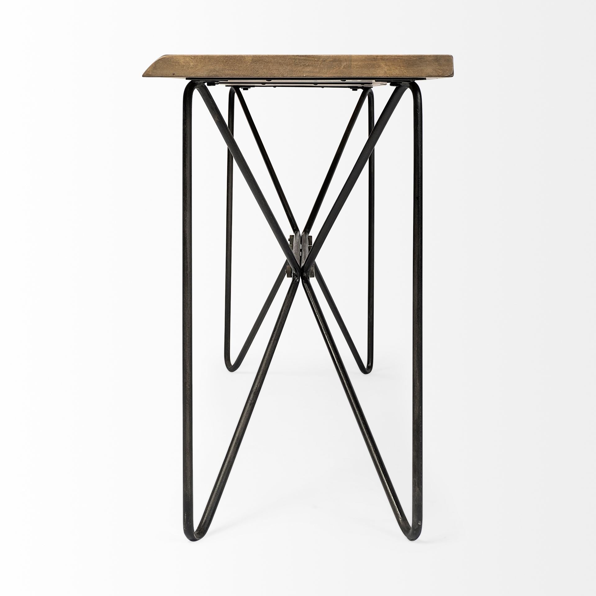Papillion I Wood and Iron Console Table