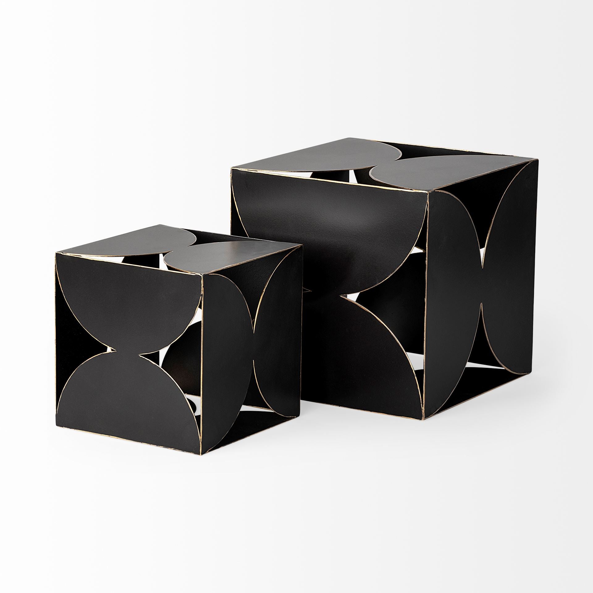 Darren Black Metal Decorative Cube