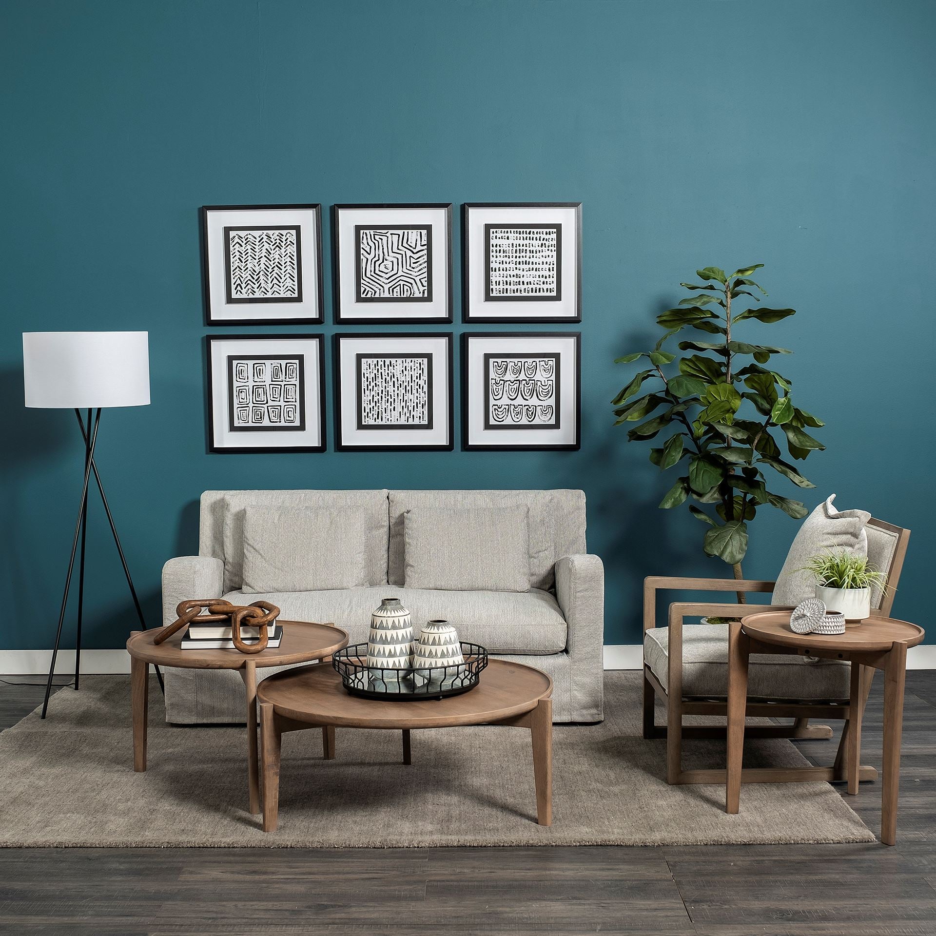 Denly I Frost Gray Slipcover Two Seater Sofa