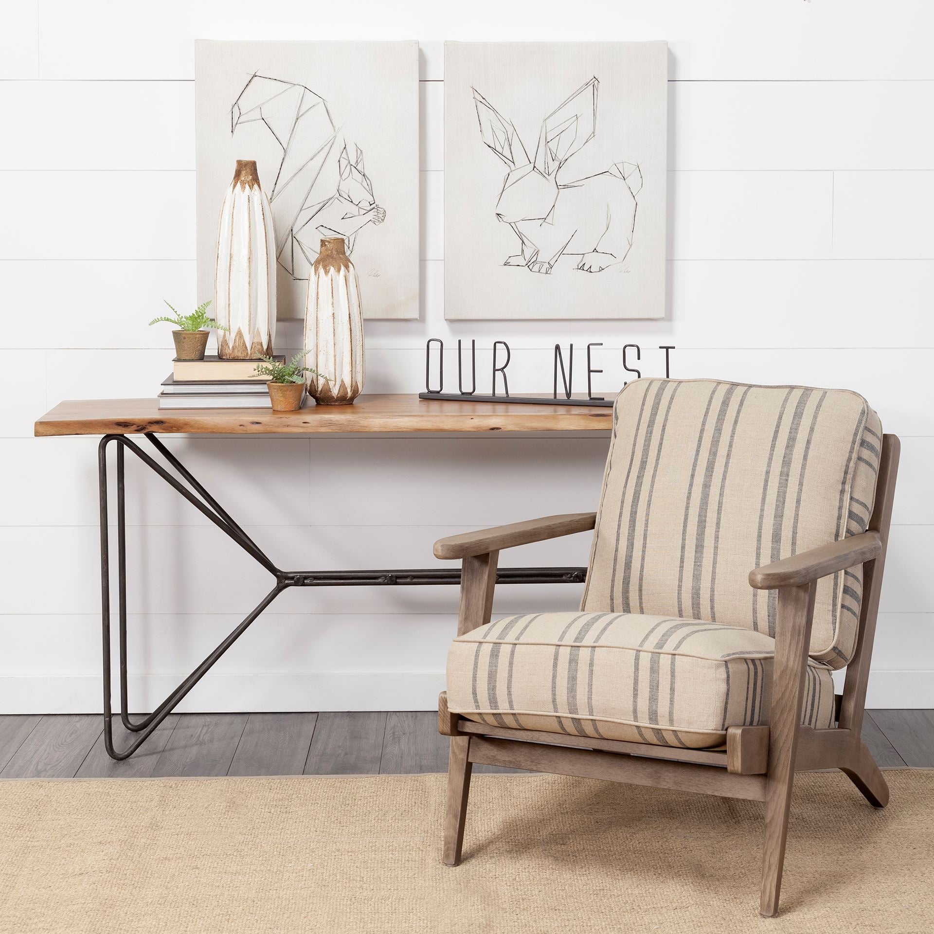 Our Nest Black Metal Sign