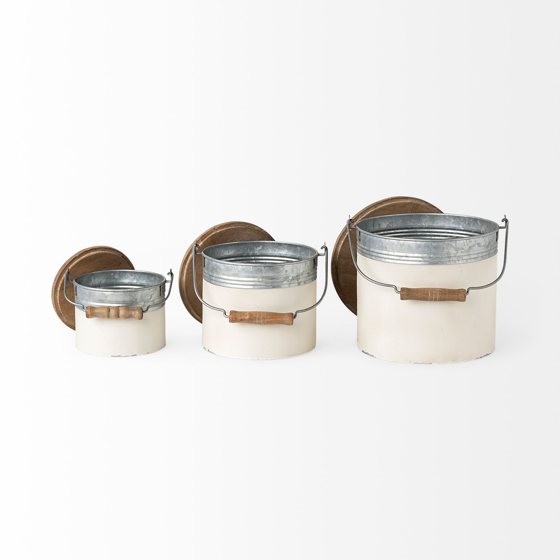 Alani White Metal Storage Boxes - Set of 3