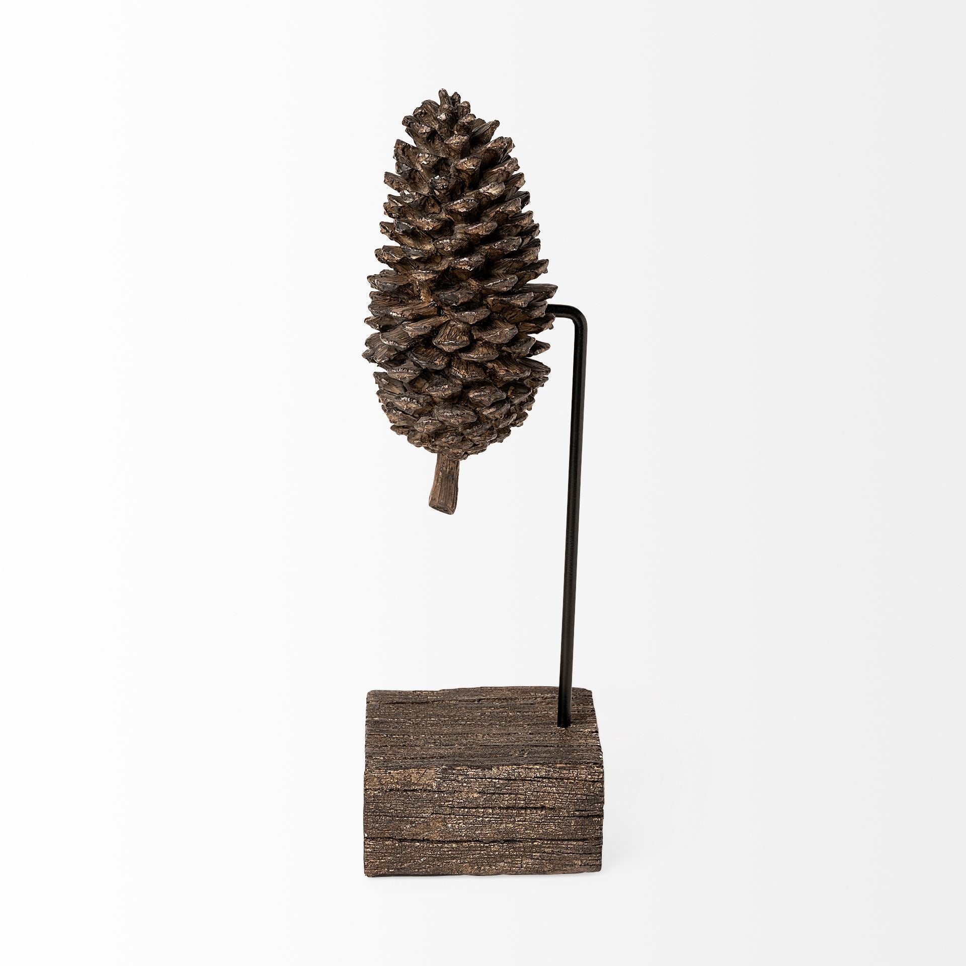 Pinterra Small Brown Resin Pinecone Replica