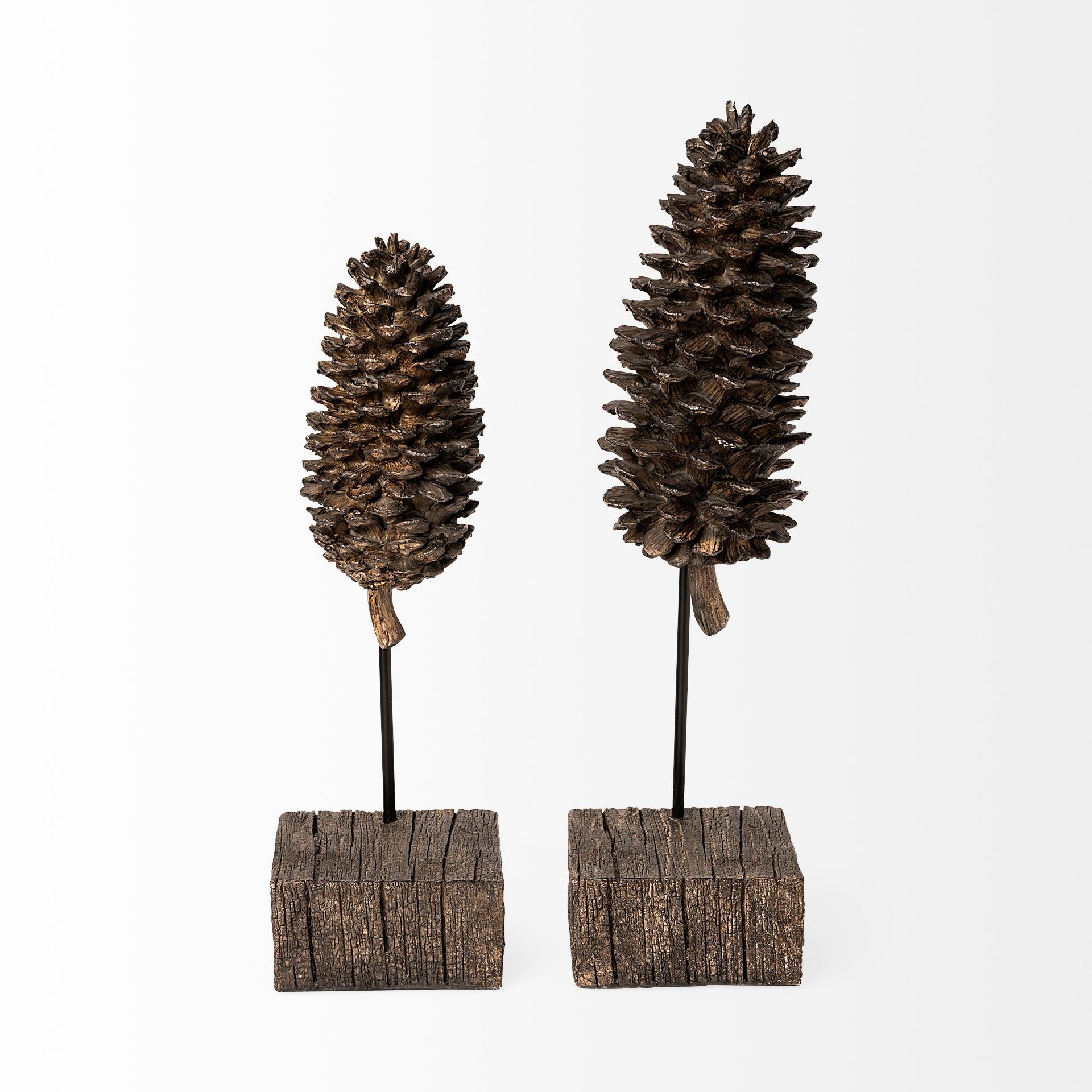 Pinterra Small Brown Resin Pinecone Replica