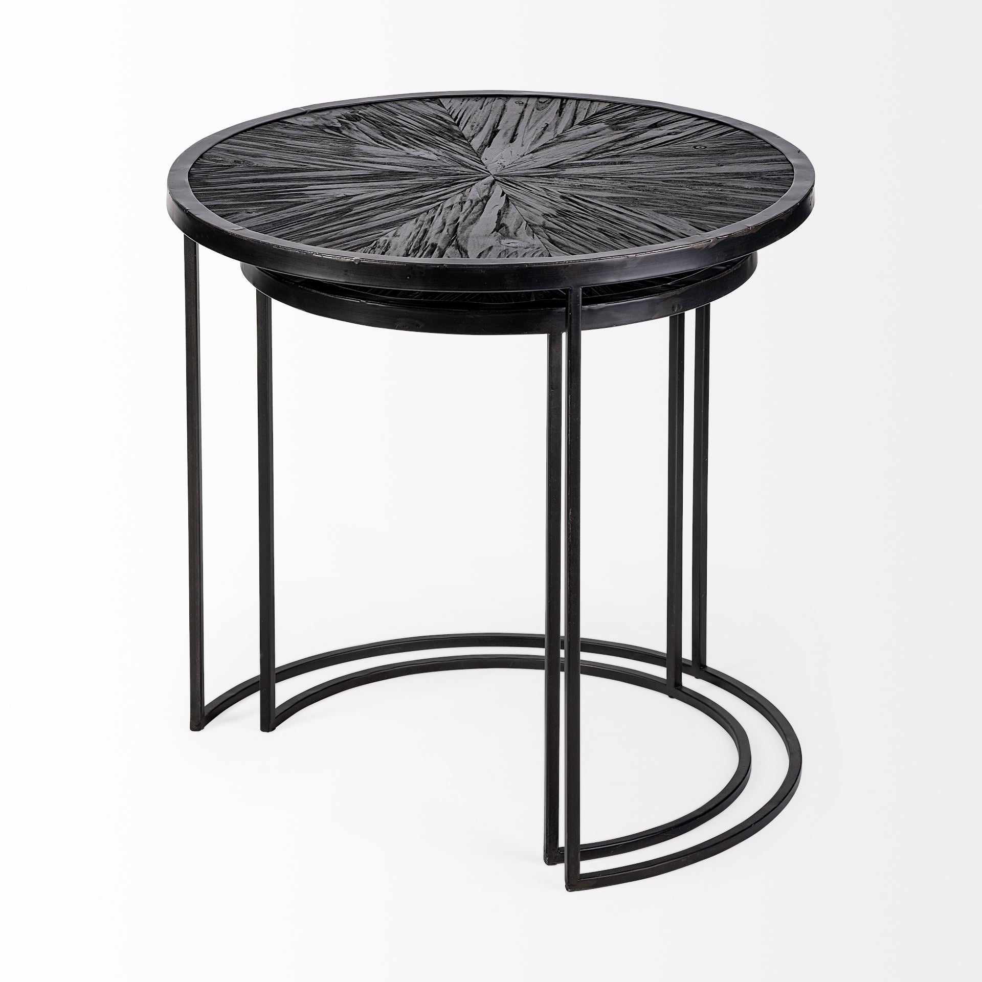 Chakra Round Dark Wood Top Black Frame Accent Tables - Set of 2 Side & End Tables Mercana , Black Friday Sale Mercana Furniture Sale, Old Bones Co, Mid Century Furniture Sale, Four Hands Furniture, Black Friday Sale Chakra Round Dark Wood Top Black Frame Accent Tables - Set of 2,Gus Sale, Perigold Chakra Round Dark Wood Top Black Frame Accent Tables - Set of 2 Side & End Tables Black Friday Sale , Perigold Sale Chakra Round Dark Wood Top Black Frame Accent Tables - Set of 2,Chakra Round Dark Wood Top Black