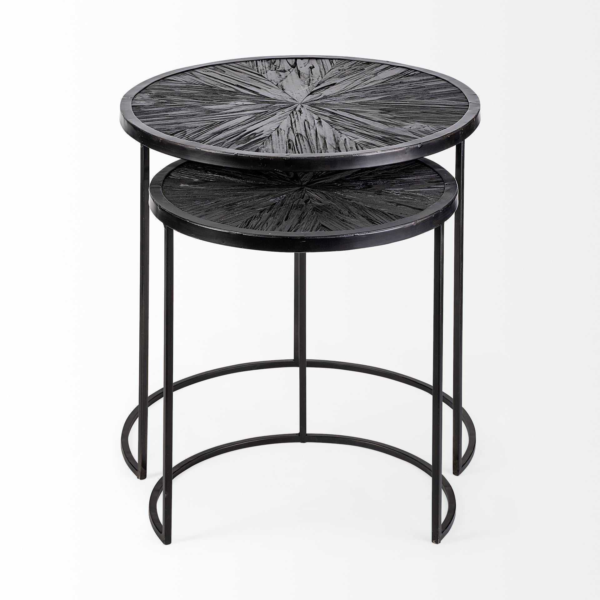 Chakra Round Dark Wood Top Black Frame Accent Tables - Set of 2 Side & End Tables Mercana , Black Friday Sale Mercana Furniture Sale, Old Bones Co, Mid Century Furniture Sale, Four Hands Furniture, Black Friday Sale Chakra Round Dark Wood Top Black Frame Accent Tables - Set of 2,Gus Sale, Perigold Chakra Round Dark Wood Top Black Frame Accent Tables - Set of 2 Side & End Tables Black Friday Sale , Perigold Sale Chakra Round Dark Wood Top Black Frame Accent Tables - Set of 2,Chakra Round Dark Wood Top Black
