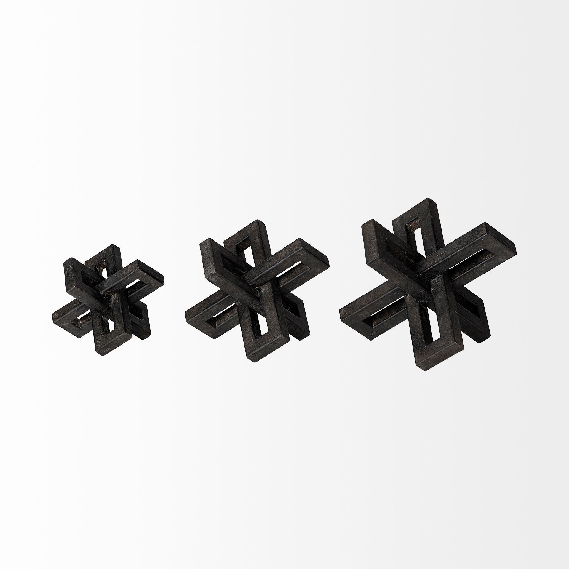 Aleph Black Metal Small Medium & Large Jacks Object - Set of 3 Decorative Objects Mercana , Black Friday Sale Mercana Furniture Sale, Old Bones Co, Mid Century Furniture Sale, Four Hands Furniture, Black Friday Sale Aleph Black Metal Small Medium & Large Jacks Object - Set of 3,Gus Sale, Perigold Aleph Black Metal Small Medium & Large Jacks Object - Set of 3 Decorative Objects Black Friday Sale , Perigold Sale Aleph Black Metal Small Medium & Large Jacks Object - Set of 3,Aleph Black Metal Small Medium & La