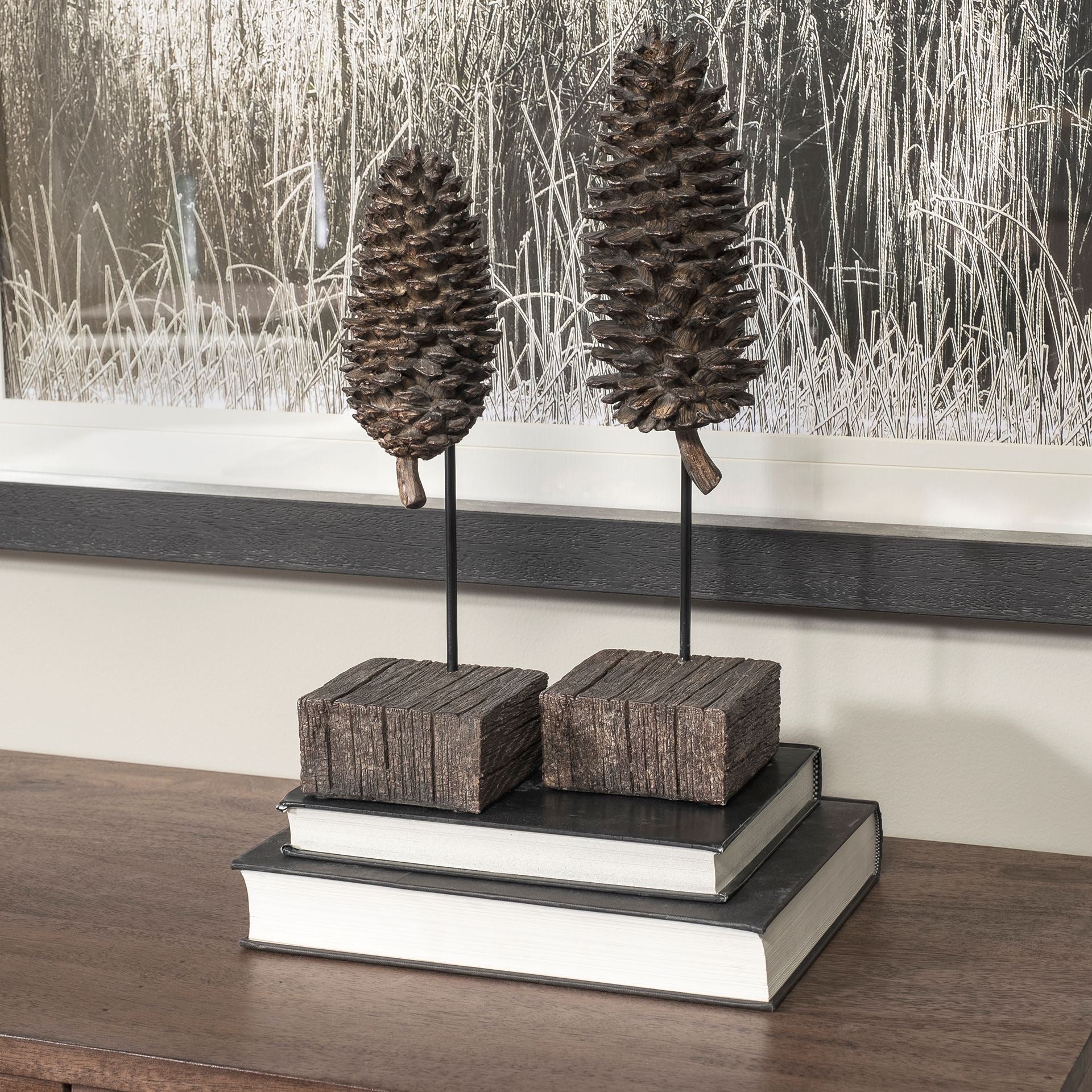 Pinterra Small Brown Resin Pinecone Replica