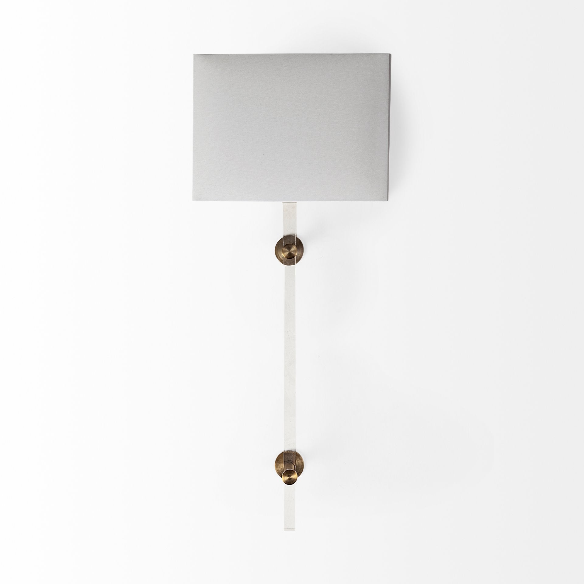 Cantabria White Shade Brass with Acrylic Wall Sconce