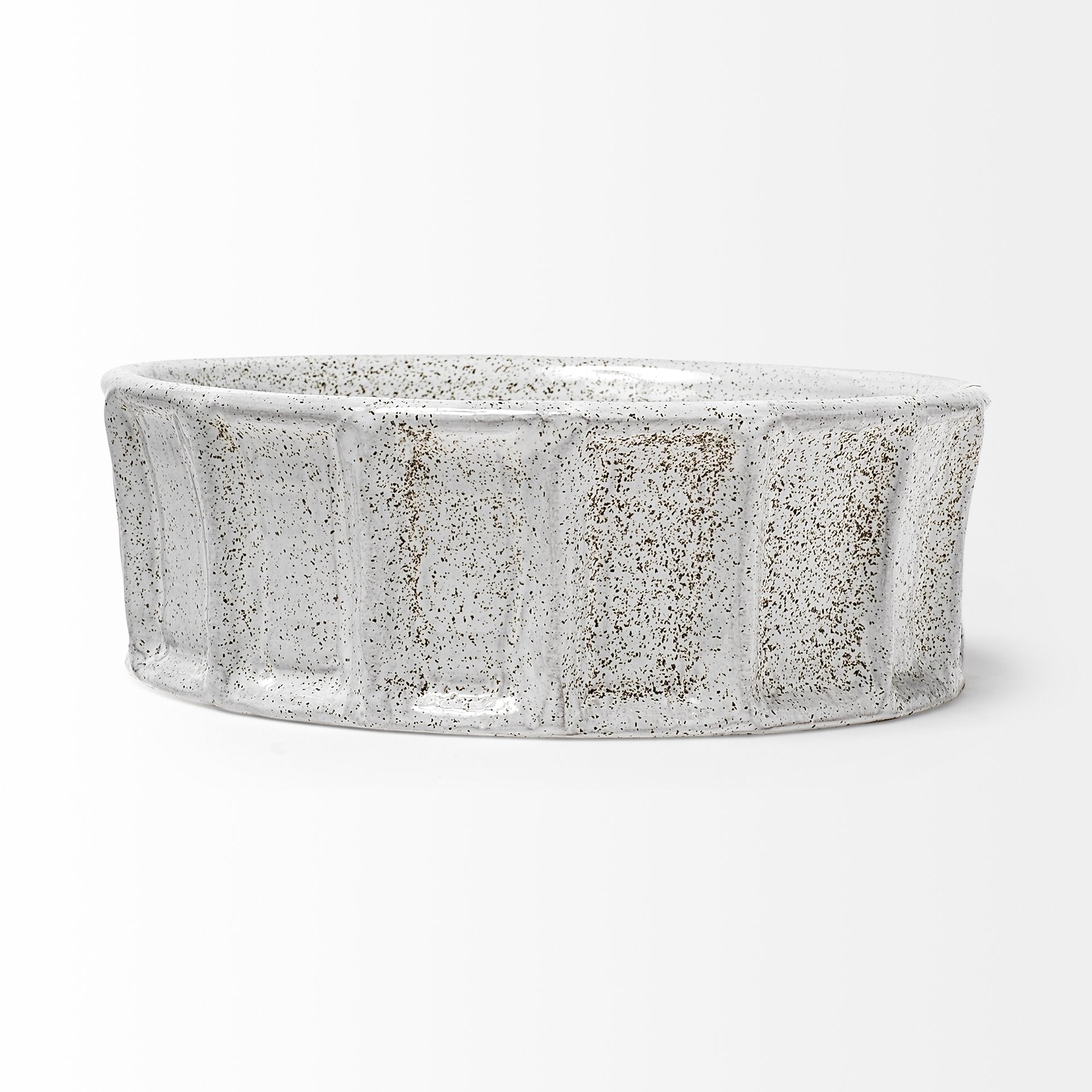 Silone White Ceramic Bowl