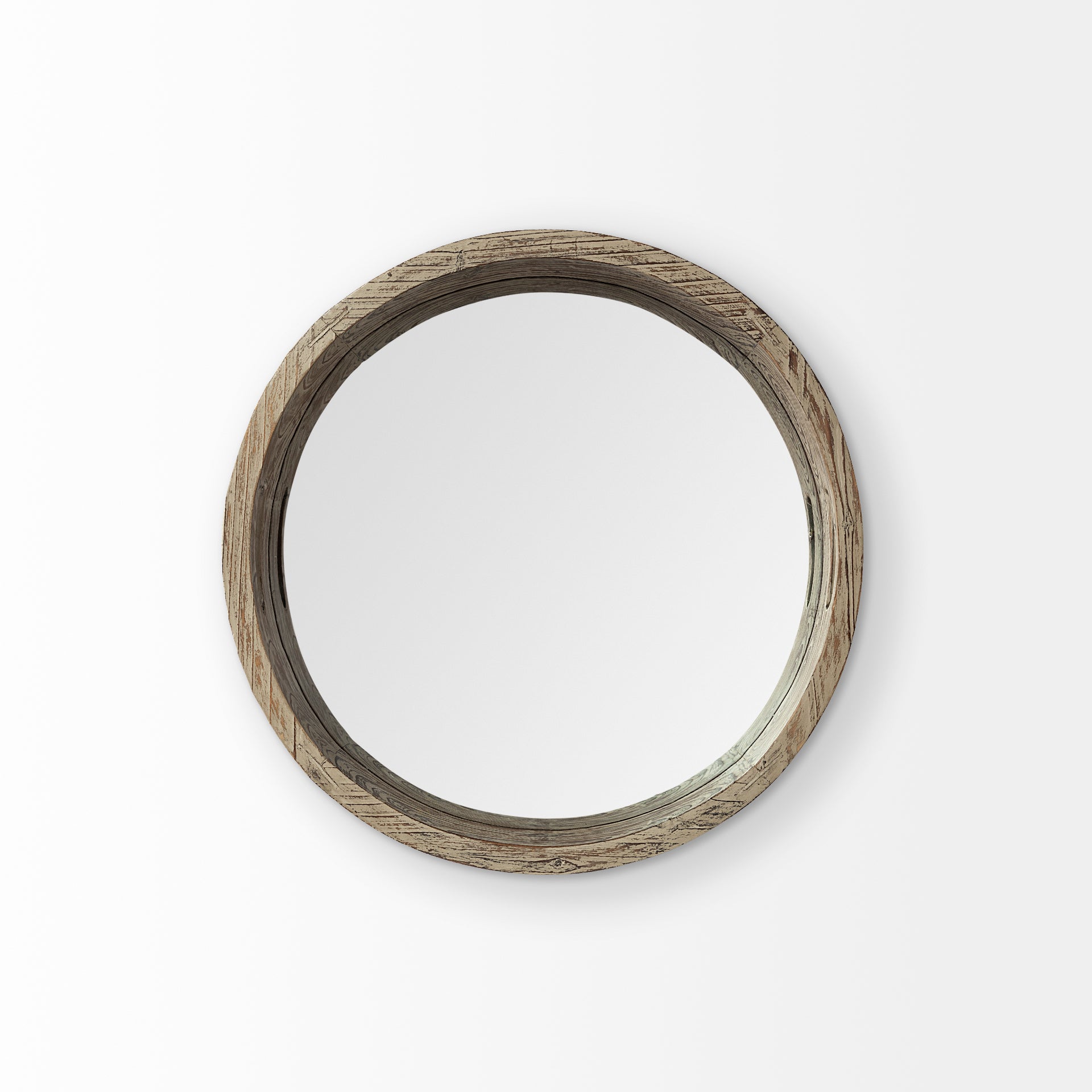 Whittier Brown Wooden Mirrored Base Tray