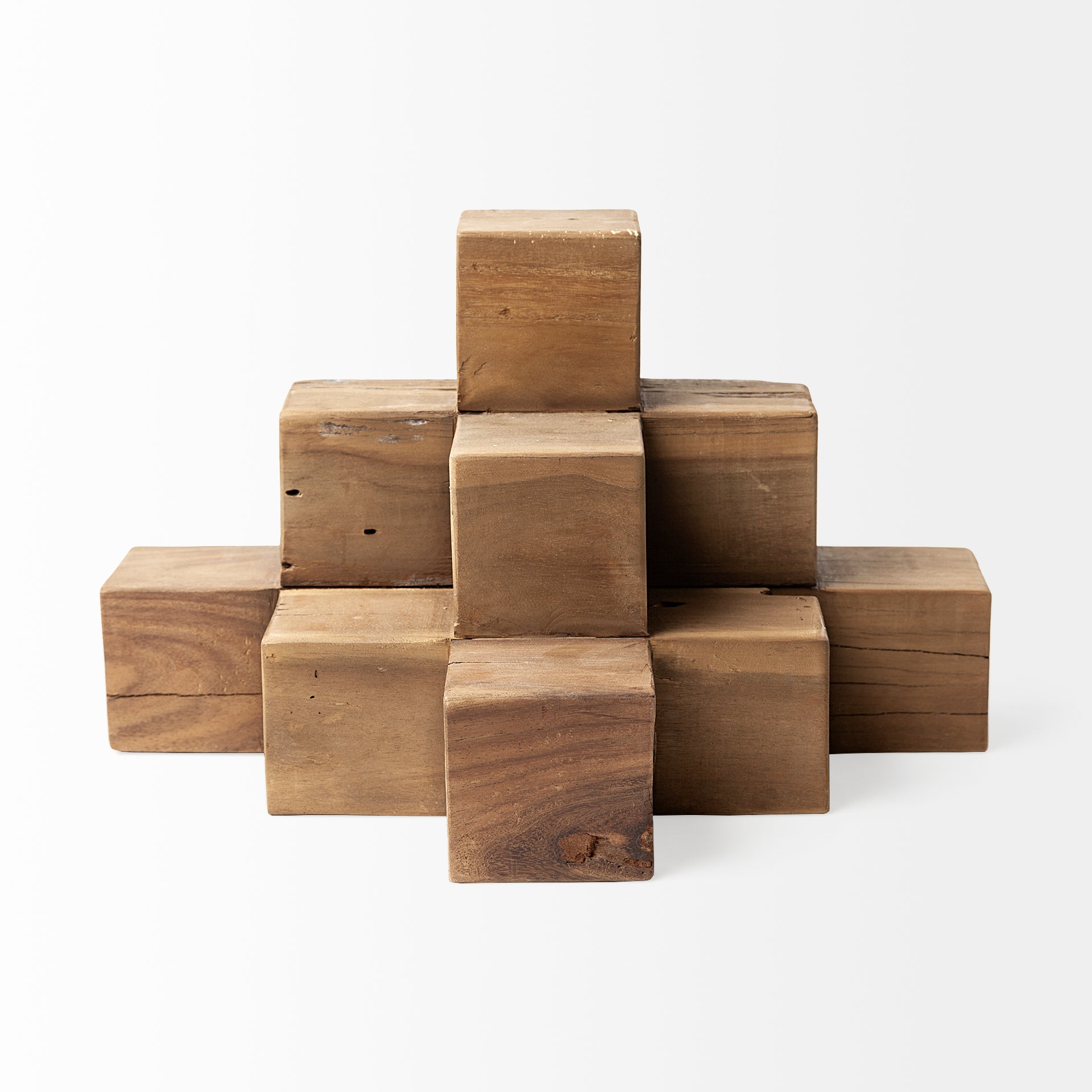 Rubik Natural Wooden Cube Display Object