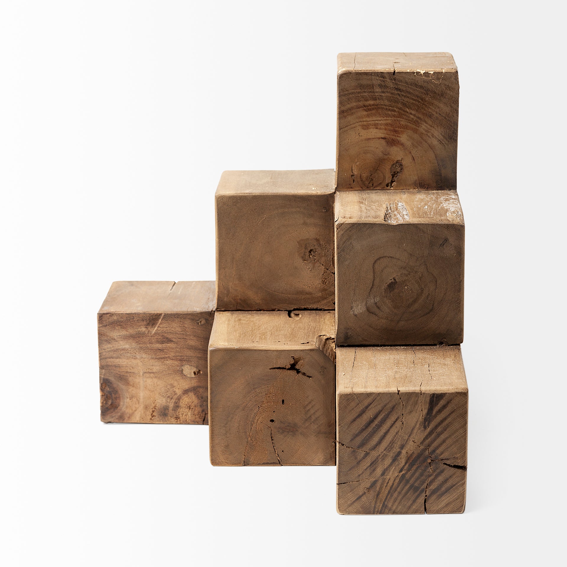 Rubik Natural Wooden Cube Display Object
