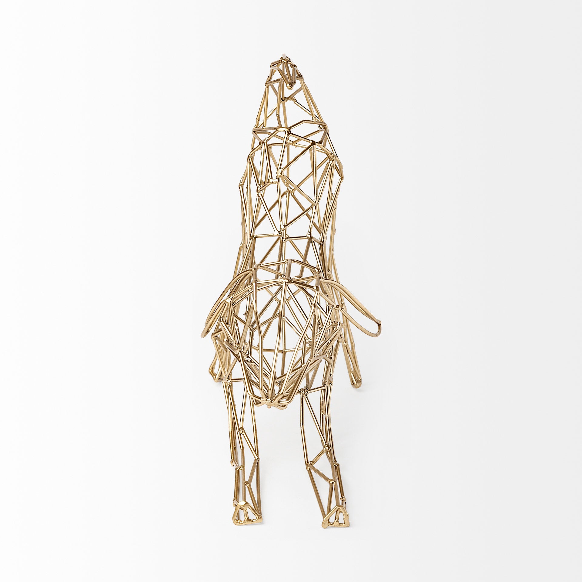 Frankie II Gold Wire Framed Dog Shaped Decor