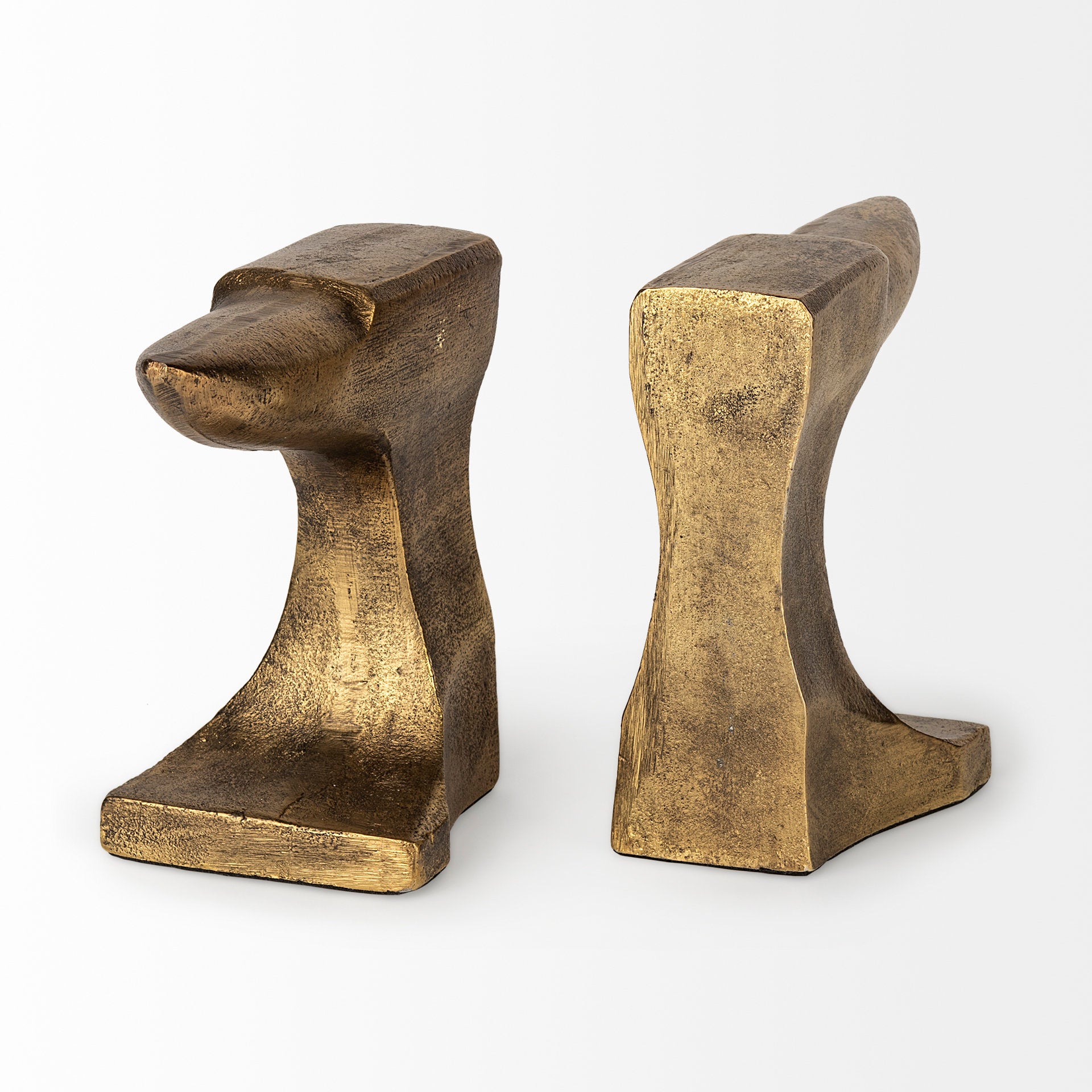Anvilia Gold Anvil Shaped Bookends - Set of 2