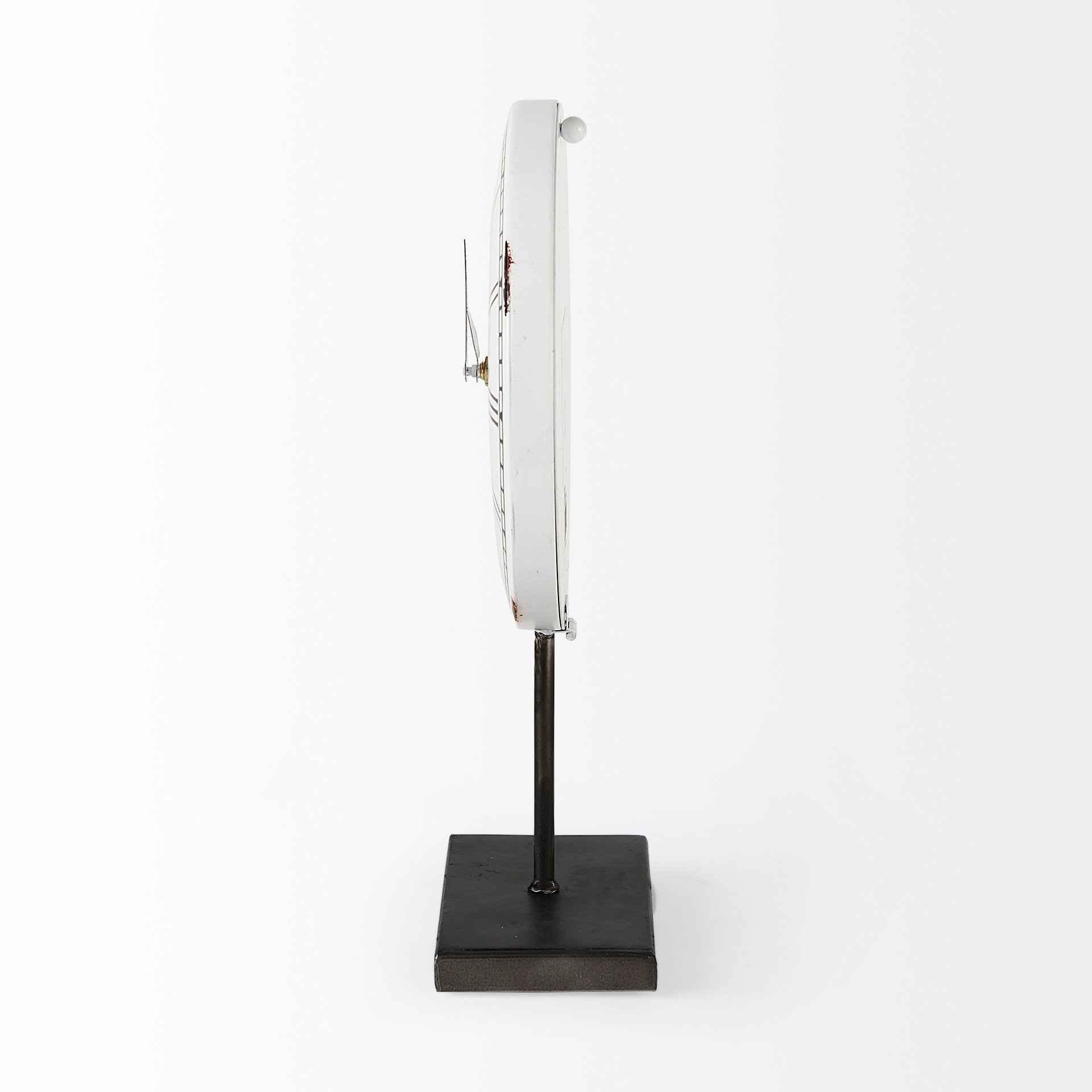 Harriet White with Bronze Metal Table Clock