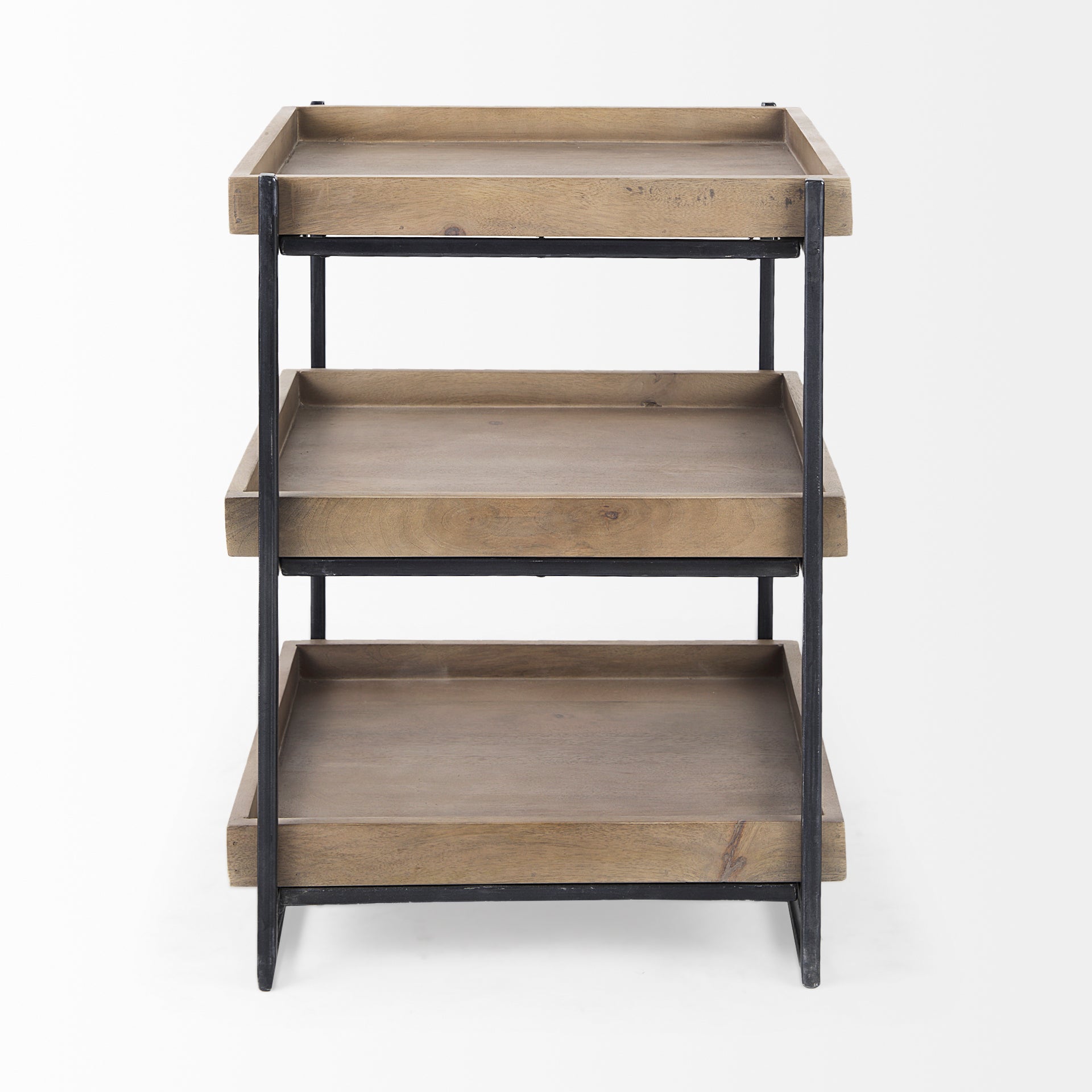 Trey Square Medium Brown Wooden 3-Tiered Black Iron Frame End/Side Table Side & End Tables Mercana , Black Friday Sale Mercana Furniture Sale, Old Bones Co, Mid Century Furniture Sale, Four Hands Furniture, Black Friday Sale Trey Square Medium Brown Wooden 3-Tiered Black Iron Frame End/Side Table,Gus Sale, Perigold Trey Square Medium Brown Wooden 3-Tiered Black Iron Frame End/Side Table Side & End Tables Black Friday Sale , Perigold Sale Trey Square Medium Brown Wooden 3-Tiered Black Iron Frame End/Side Tab