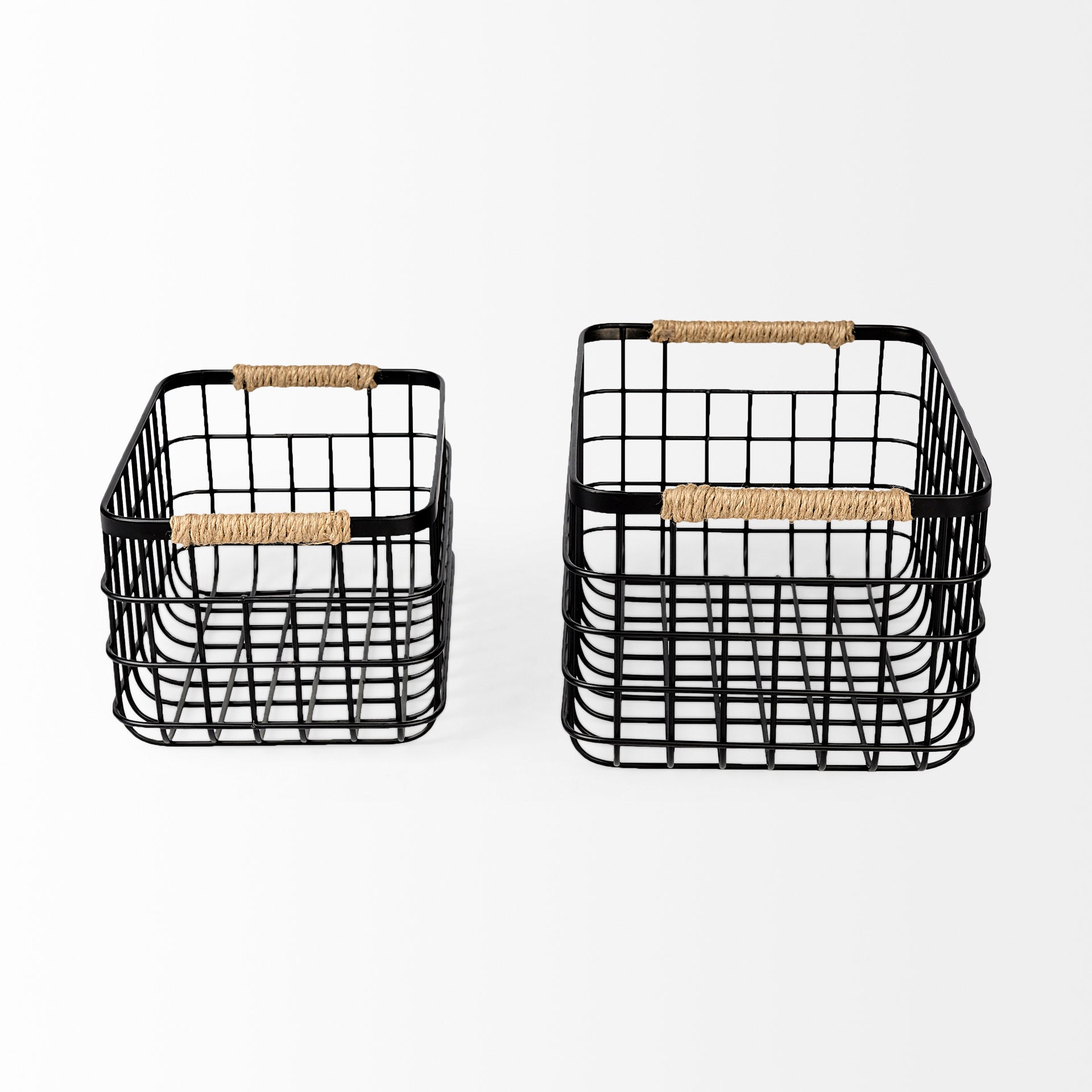 Marius Matte Black Metal with Rope Trim Rectangular Basket - Set of 2 Baskets Mercana , Black Friday Sale Mercana Furniture Sale, Old Bones Co, Mid Century Furniture Sale, Four Hands Furniture, Black Friday Sale Marius Matte Black Metal with Rope Trim Rectangular Basket - Set of 2,Gus Sale, Perigold Marius Matte Black Metal with Rope Trim Rectangular Basket - Set of 2 Baskets Black Friday Sale , Perigold Sale Marius Matte Black Metal with Rope Trim Rectangular Basket - Set of 2,Marius Matte Black Metal with