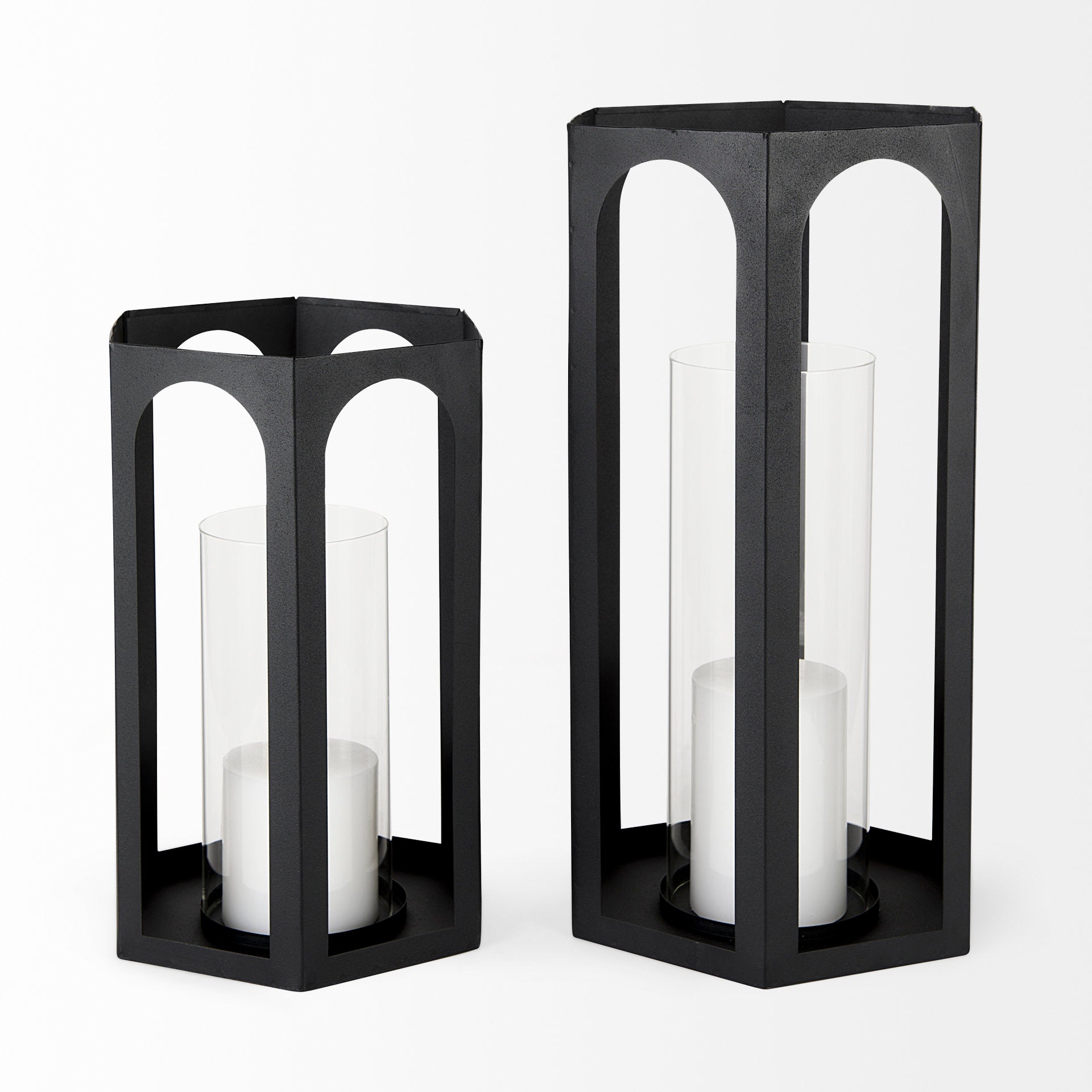 Balley Matte Black Metal Hexagonal Candle Holder Lanterns - Set of 2 Candle Holders Mercana , Black Friday Sale Mercana Furniture Sale, Old Bones Co, Mid Century Furniture Sale, Four Hands Furniture, Black Friday Sale Balley Matte Black Metal Hexagonal Candle Holder Lanterns - Set of 2,Gus Sale, Perigold Balley Matte Black Metal Hexagonal Candle Holder Lanterns - Set of 2 Candle Holders Black Friday Sale , Perigold Sale Balley Matte Black Metal Hexagonal Candle Holder Lanterns - Set of 2,Balley Matte Black