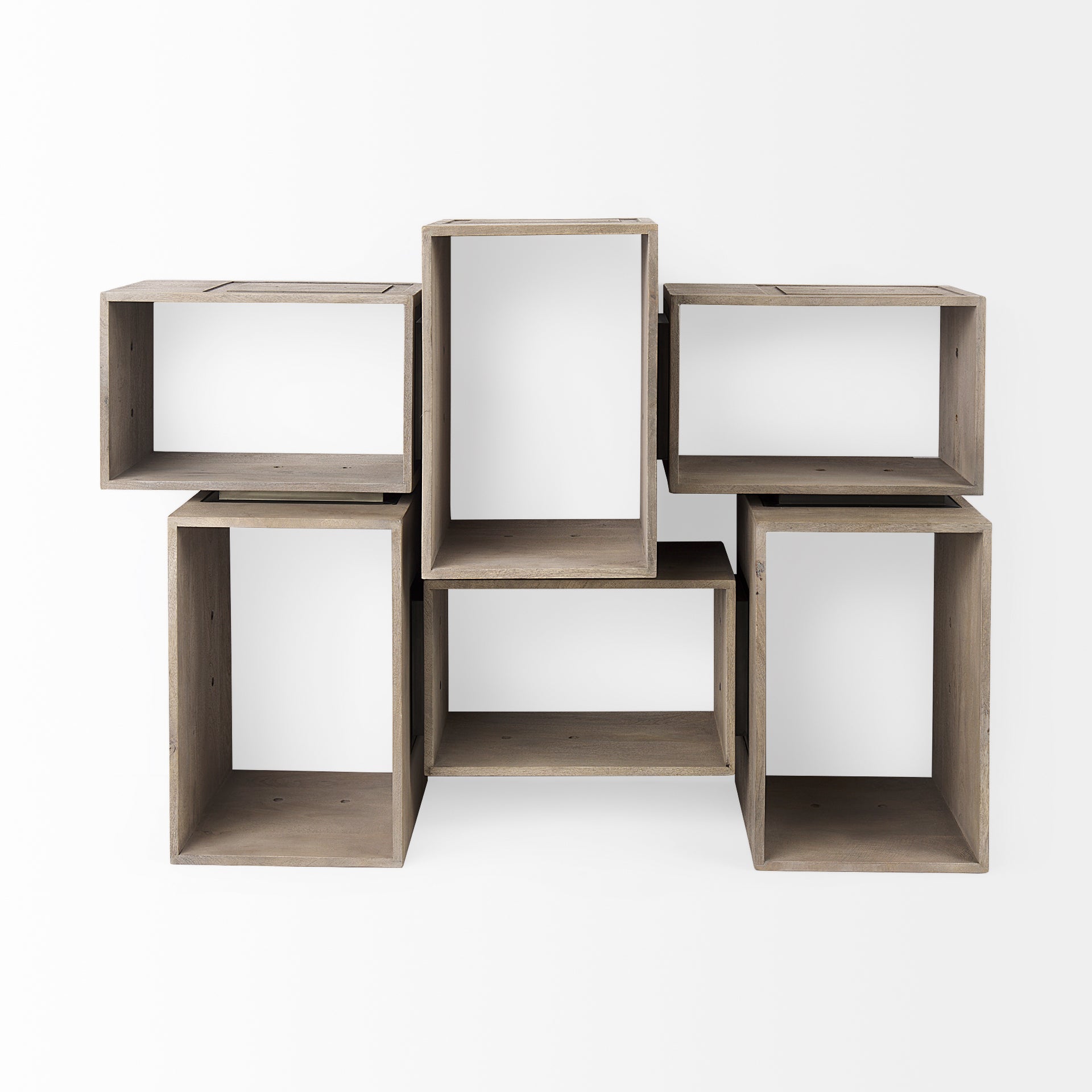 Simul Light Brown Wood Modular Shelving Unit - Set of 2