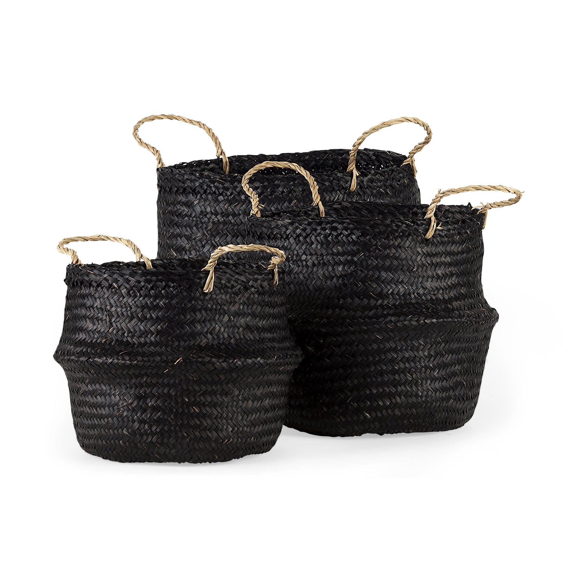 Ella Black Seagrass Basket with Light Brown Handles - Set of 3 Baskets Mercana , Black Friday Sale Mercana Furniture Sale, Old Bones Co, Mid Century Furniture Sale, Four Hands Furniture, Black Friday Sale Ella Black Seagrass Basket with Light Brown Handles - Set of 3,Gus Sale, Perigold Ella Black Seagrass Basket with Light Brown Handles - Set of 3 Baskets Black Friday Sale , Perigold Sale Ella Black Seagrass Basket with Light Brown Handles - Set of 3,Ella Black Seagrass Basket with Light Brown Handles - Set