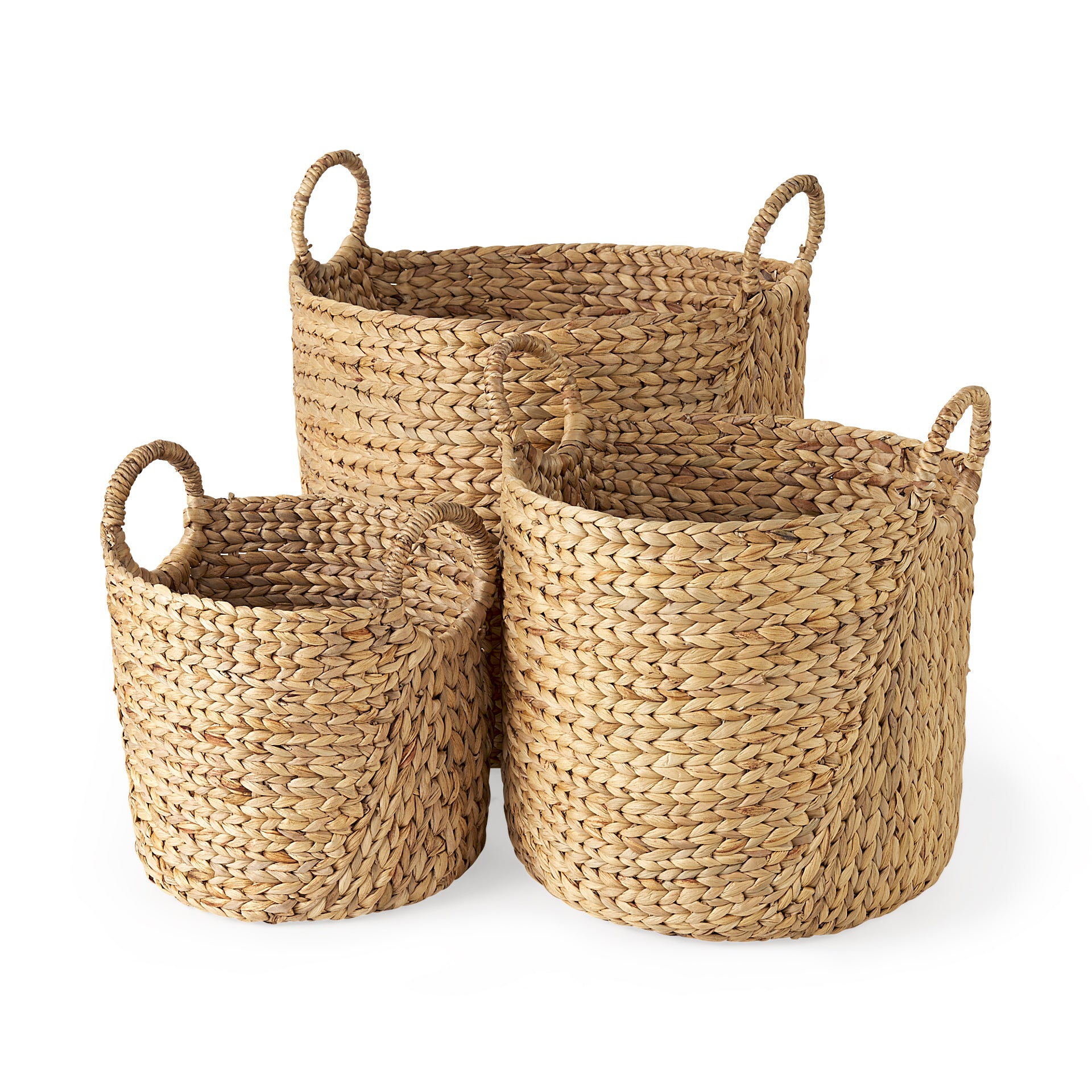 Sivan Light Brown Water Hyacinth Round Basket with Handles - Set of 3 Baskets Mercana , Black Friday Sale Mercana Furniture Sale, Old Bones Co, Mid Century Furniture Sale, Four Hands Furniture, Black Friday Sale Sivan Light Brown Water Hyacinth Round Basket with Handles - Set of 3,Gus Sale, Perigold Sivan Light Brown Water Hyacinth Round Basket with Handles - Set of 3 Baskets Black Friday Sale , Perigold Sale Sivan Light Brown Water Hyacinth Round Basket with Handles - Set of 3,Sivan Light Brown Water Hyaci