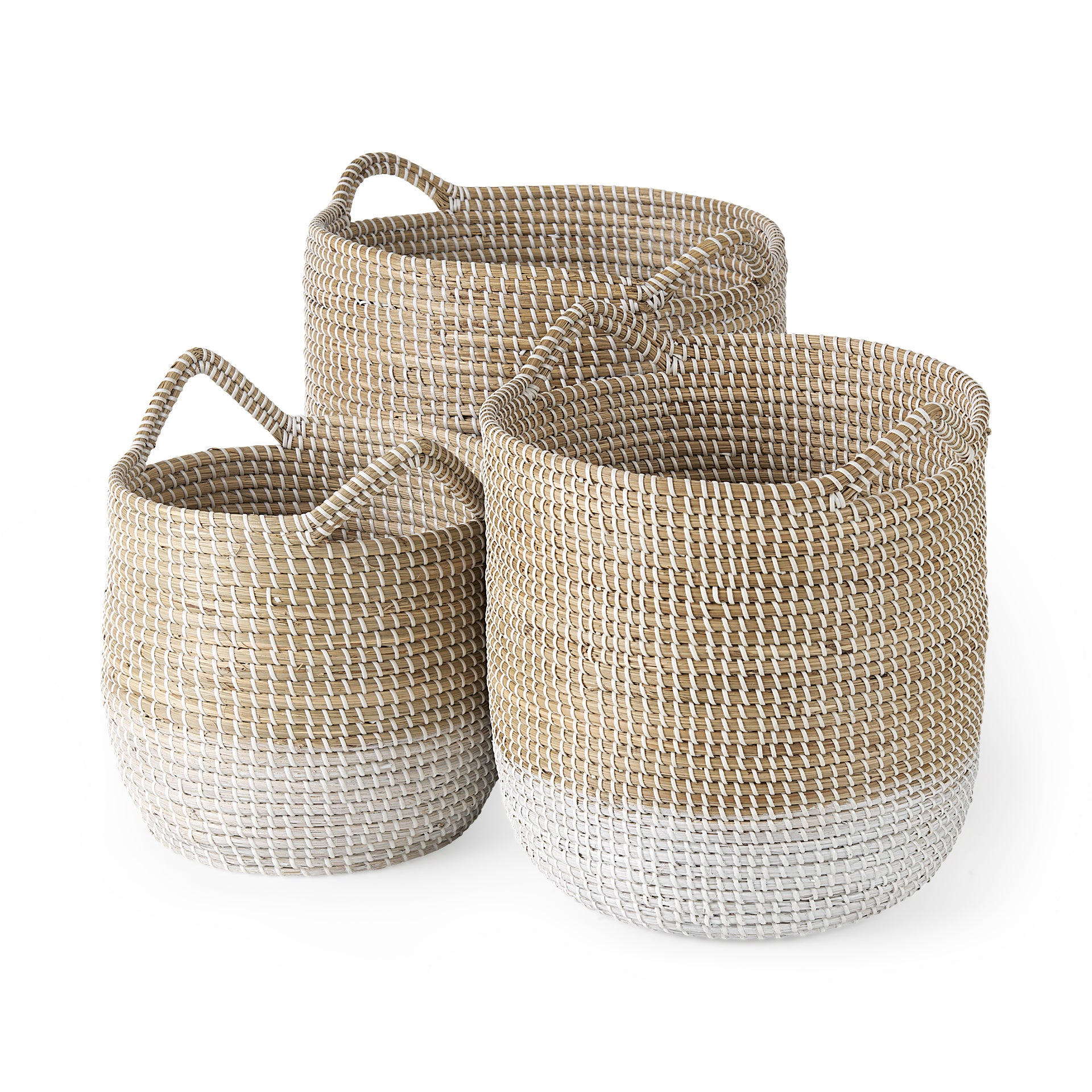 Maddie Light Brown with White Dipped Seagrass Round Basket - Set of 3 Baskets Mercana , Black Friday Sale Mercana Furniture Sale, Old Bones Co, Mid Century Furniture Sale, Four Hands Furniture, Black Friday Sale Maddie Light Brown with White Dipped Seagrass Round Basket - Set of 3,Gus Sale, Perigold Maddie Light Brown with White Dipped Seagrass Round Basket - Set of 3 Baskets Black Friday Sale , Perigold Sale Maddie Light Brown with White Dipped Seagrass Round Basket - Set of 3,Maddie Light Brown with White