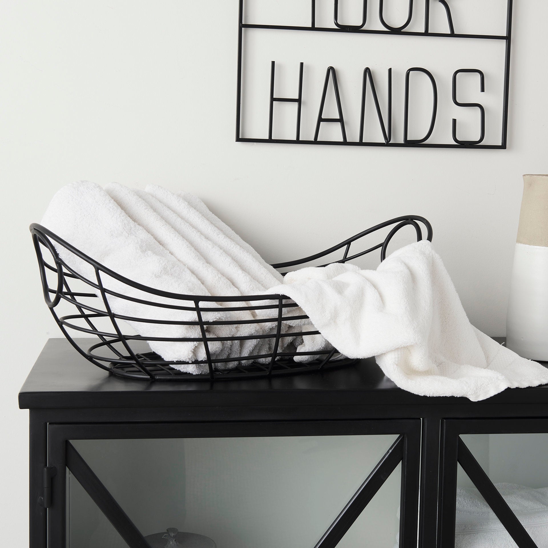 Mateo Black Metal Basket