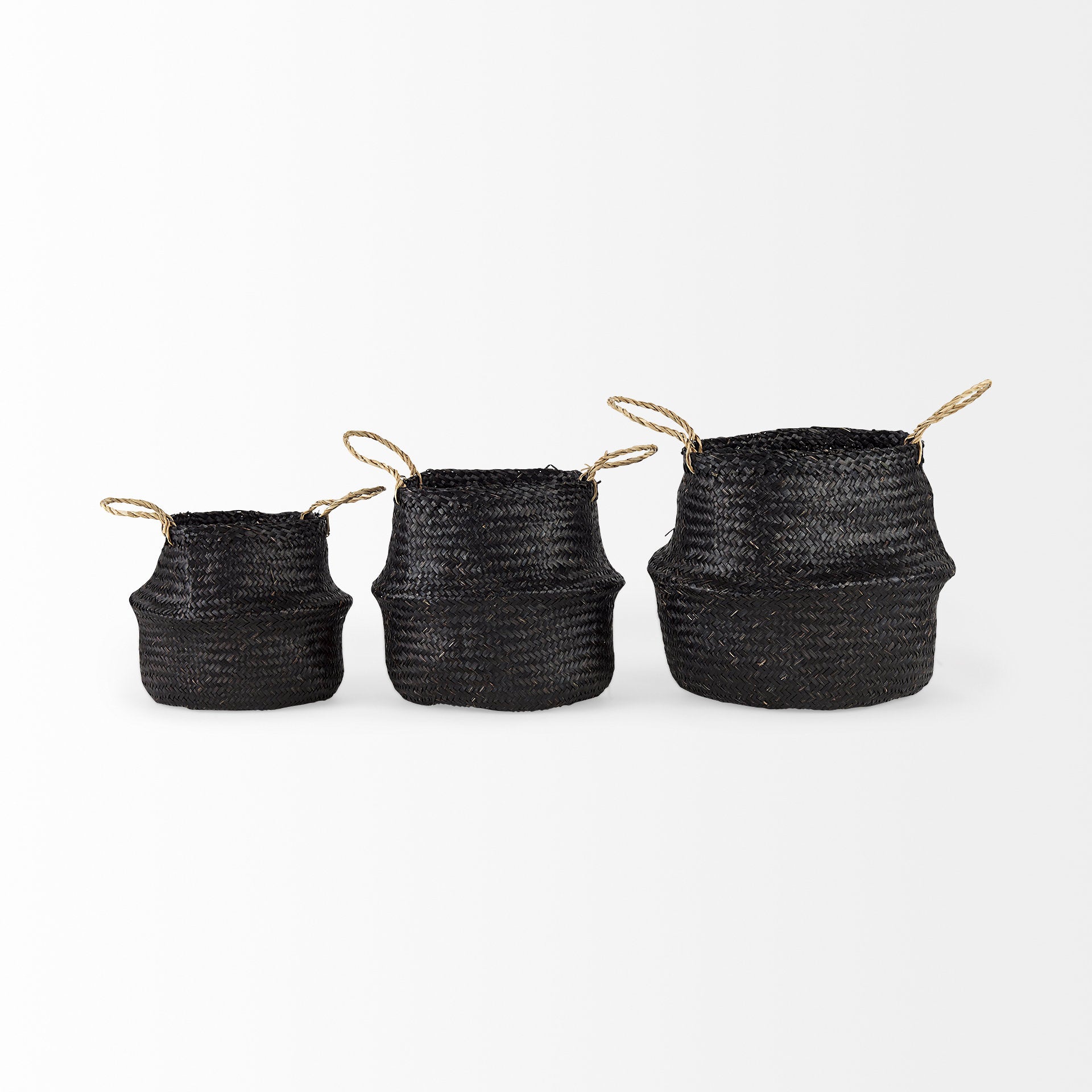 Ella Black Seagrass Basket with Light Brown Handles - Set of 3 Baskets Mercana , Black Friday Sale Mercana Furniture Sale, Old Bones Co, Mid Century Furniture Sale, Four Hands Furniture, Black Friday Sale Ella Black Seagrass Basket with Light Brown Handles - Set of 3,Gus Sale, Perigold Ella Black Seagrass Basket with Light Brown Handles - Set of 3 Baskets Black Friday Sale , Perigold Sale Ella Black Seagrass Basket with Light Brown Handles - Set of 3,Ella Black Seagrass Basket with Light Brown Handles - Set