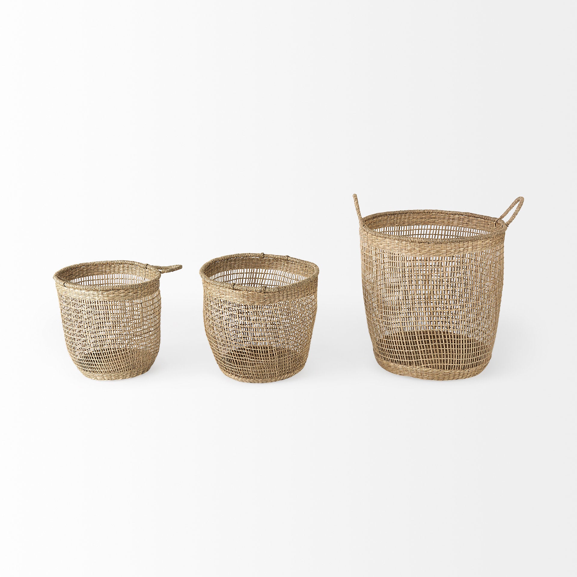 Bowie Seagrass Round Basket with Handles - Set of 3 Baskets Mercana , Black Friday Sale Mercana Furniture Sale, Old Bones Co, Mid Century Furniture Sale, Four Hands Furniture, Black Friday Sale Bowie Seagrass Round Basket with Handles - Set of 3,Gus Sale, Perigold Bowie Seagrass Round Basket with Handles - Set of 3 Baskets Black Friday Sale , Perigold Sale Bowie Seagrass Round Basket with Handles - Set of 3,Bowie Seagrass Round Basket with Handles - Set of 3 Lulu and Georgia, Burke Decor Sale Bowie Seagrass